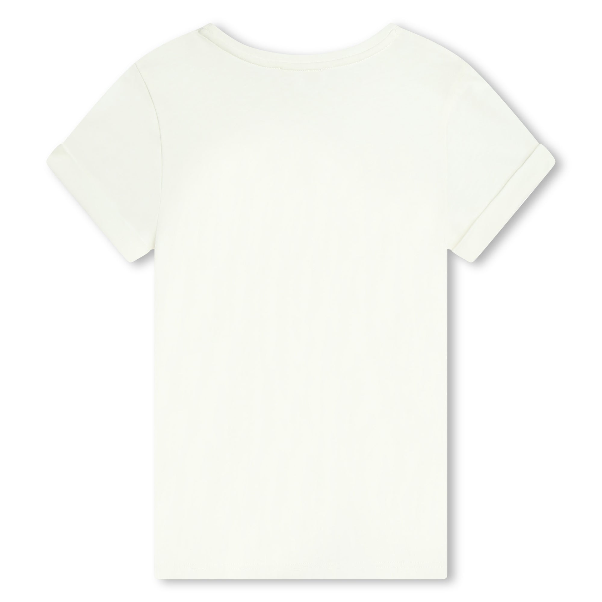 Girls White Logo Cotton T-Shirt