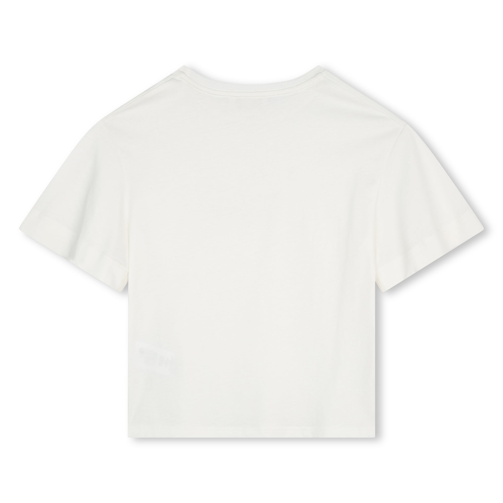 Girls White Logo Cotton T-Shirt