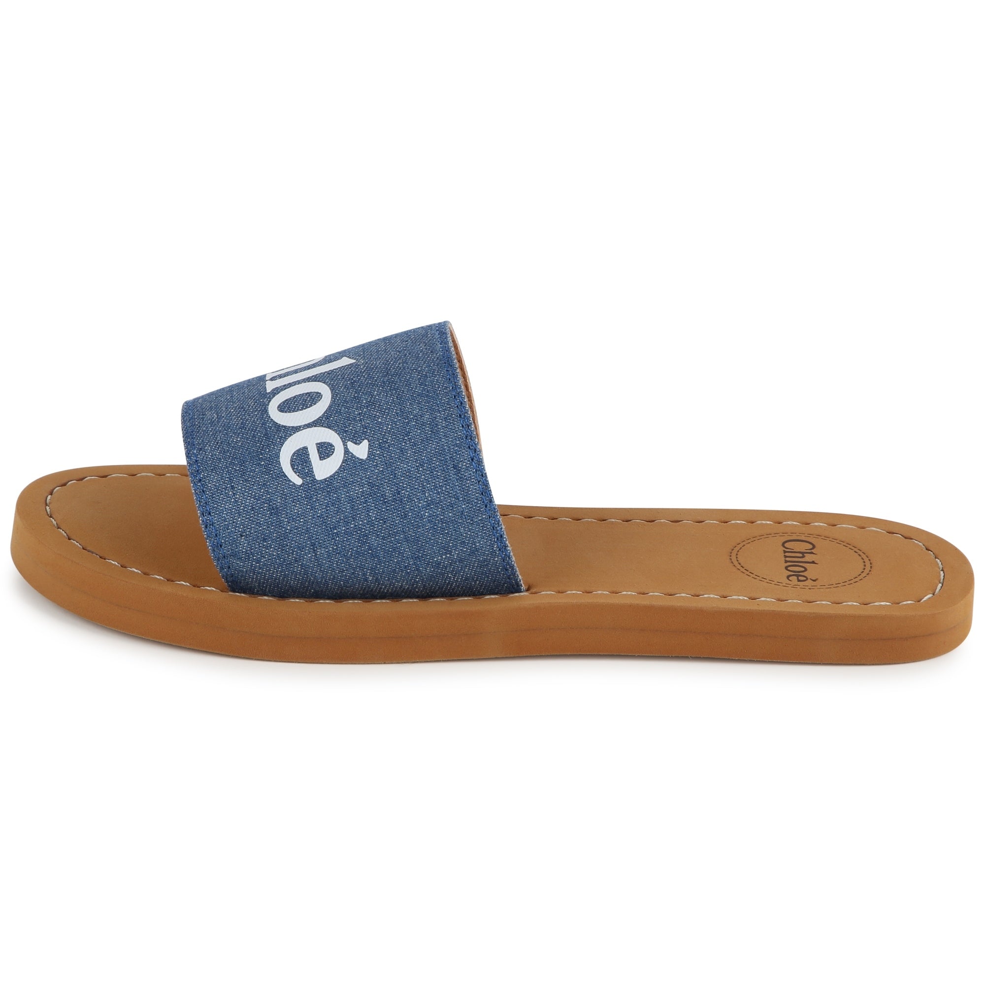 Girls Blue Denim Slippers