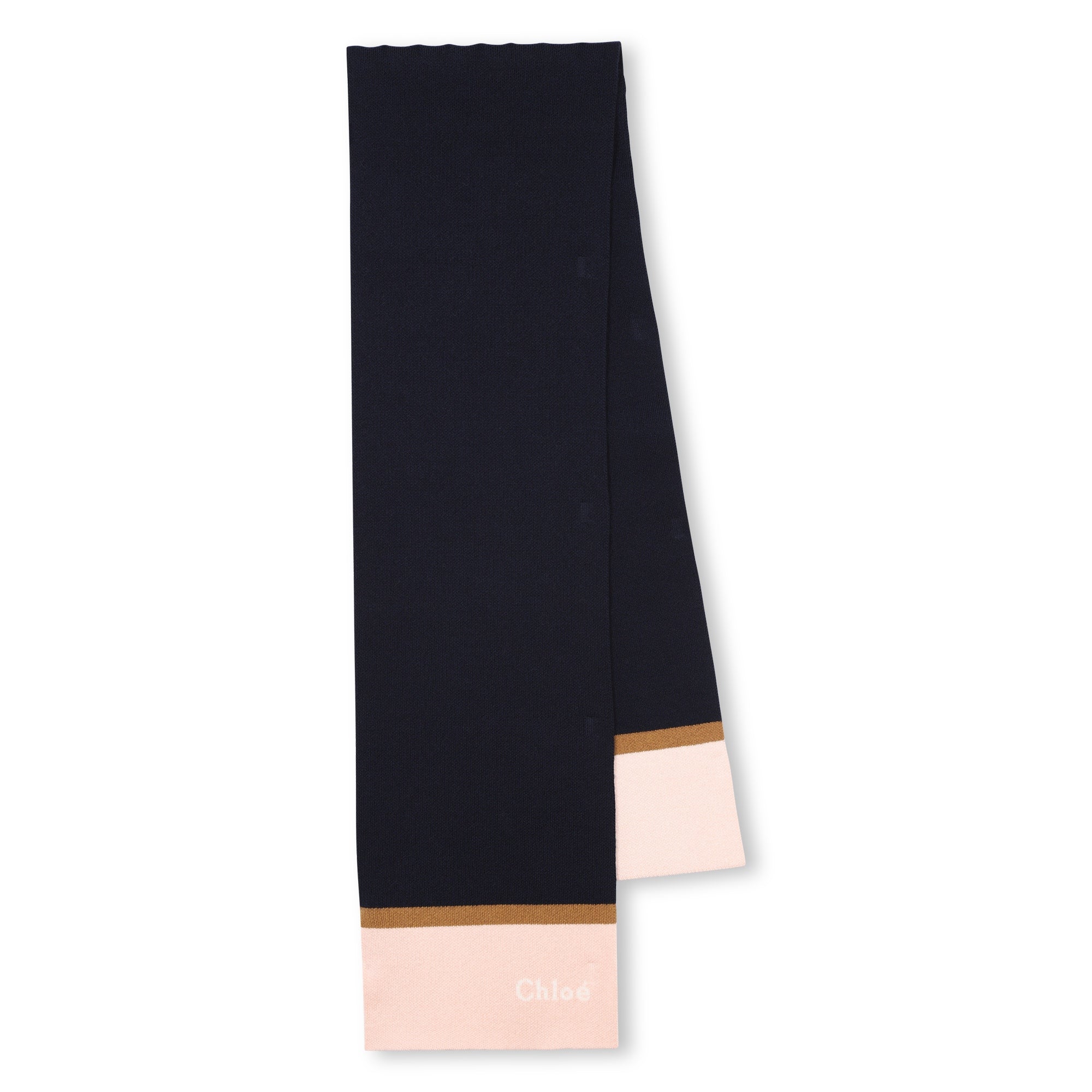 Girls Dark Blue Cotton Scarf(25x185cm)