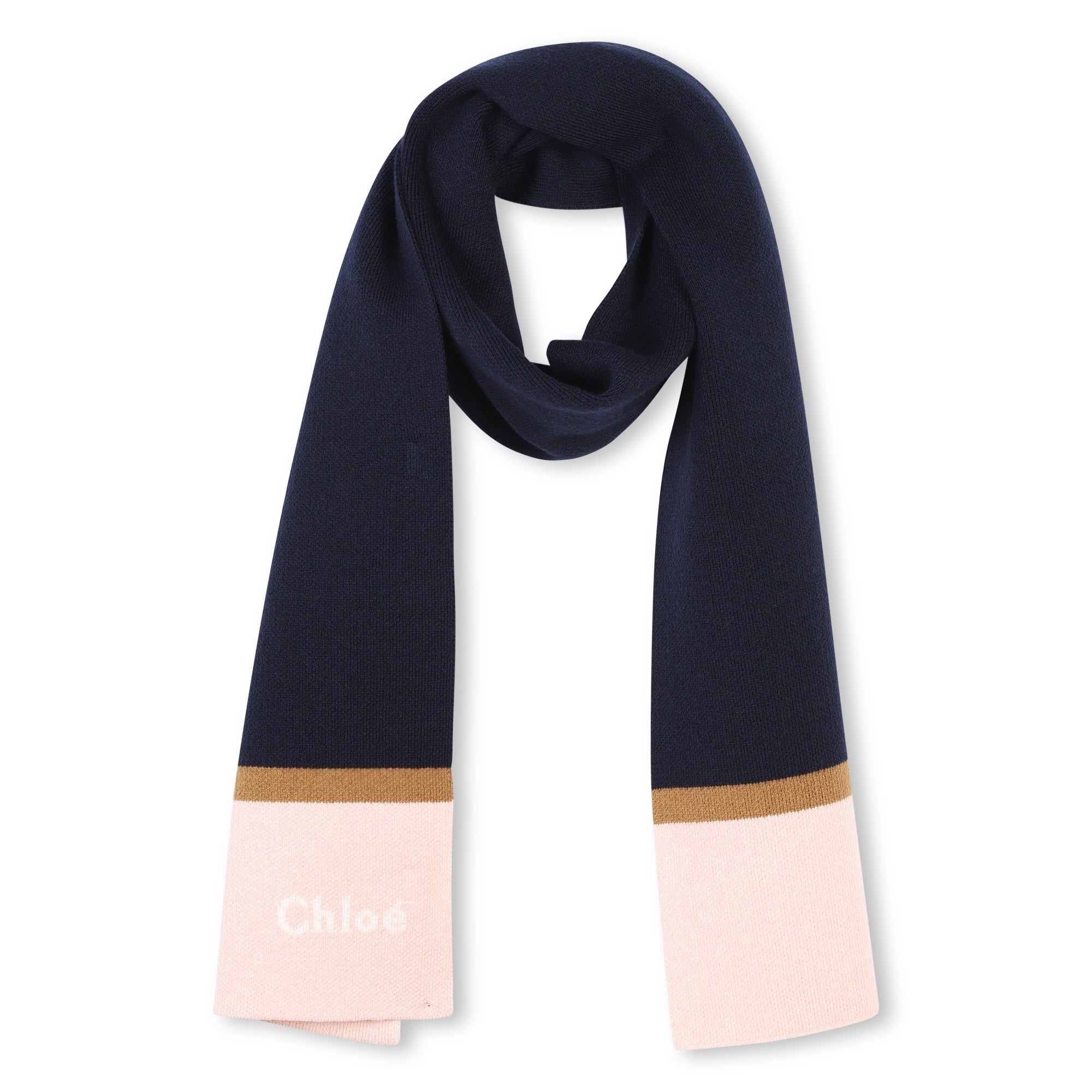 Girls Dark Blue Cotton Scarf(25x185cm)