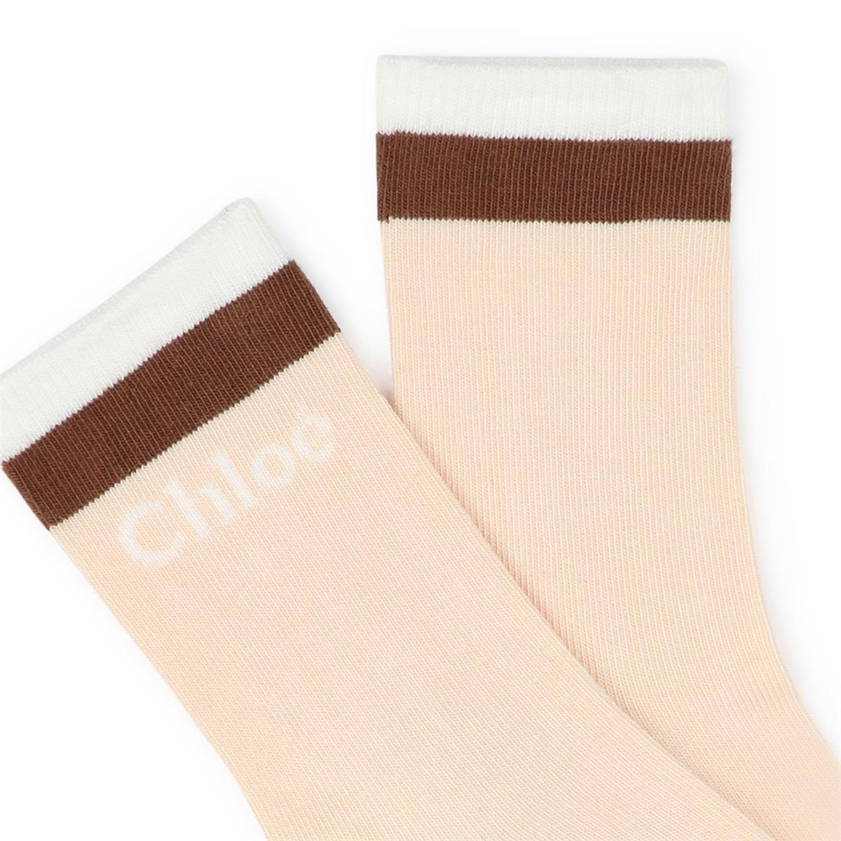 Girls Rose Logo Cotton Socks