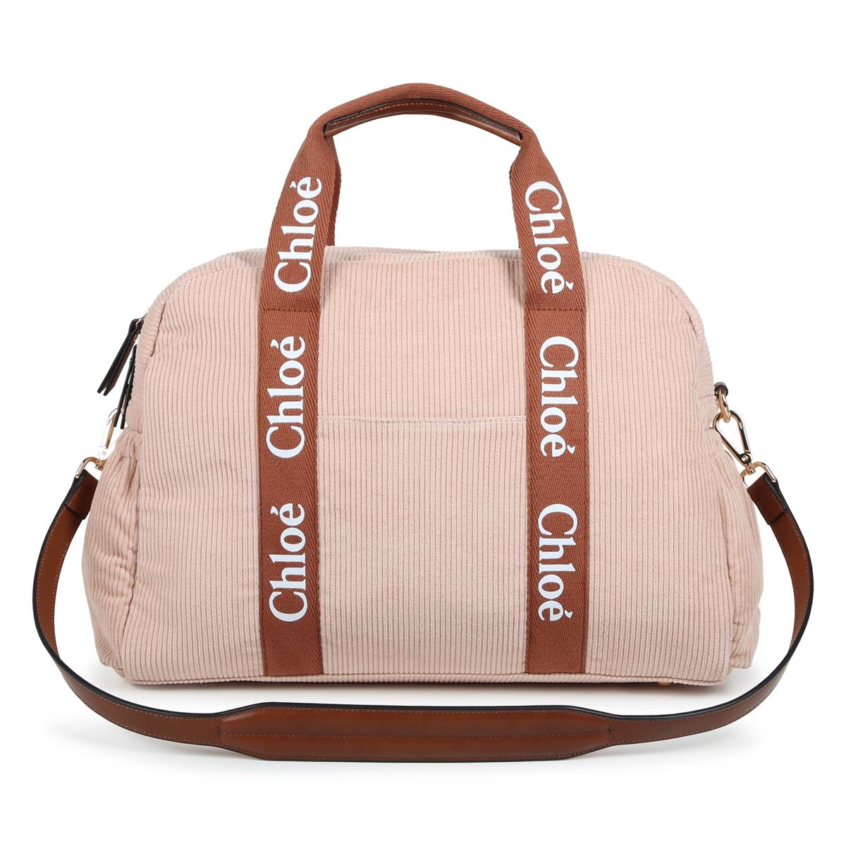 Girls Pink Corduroy Handbag(41x15x30cm)