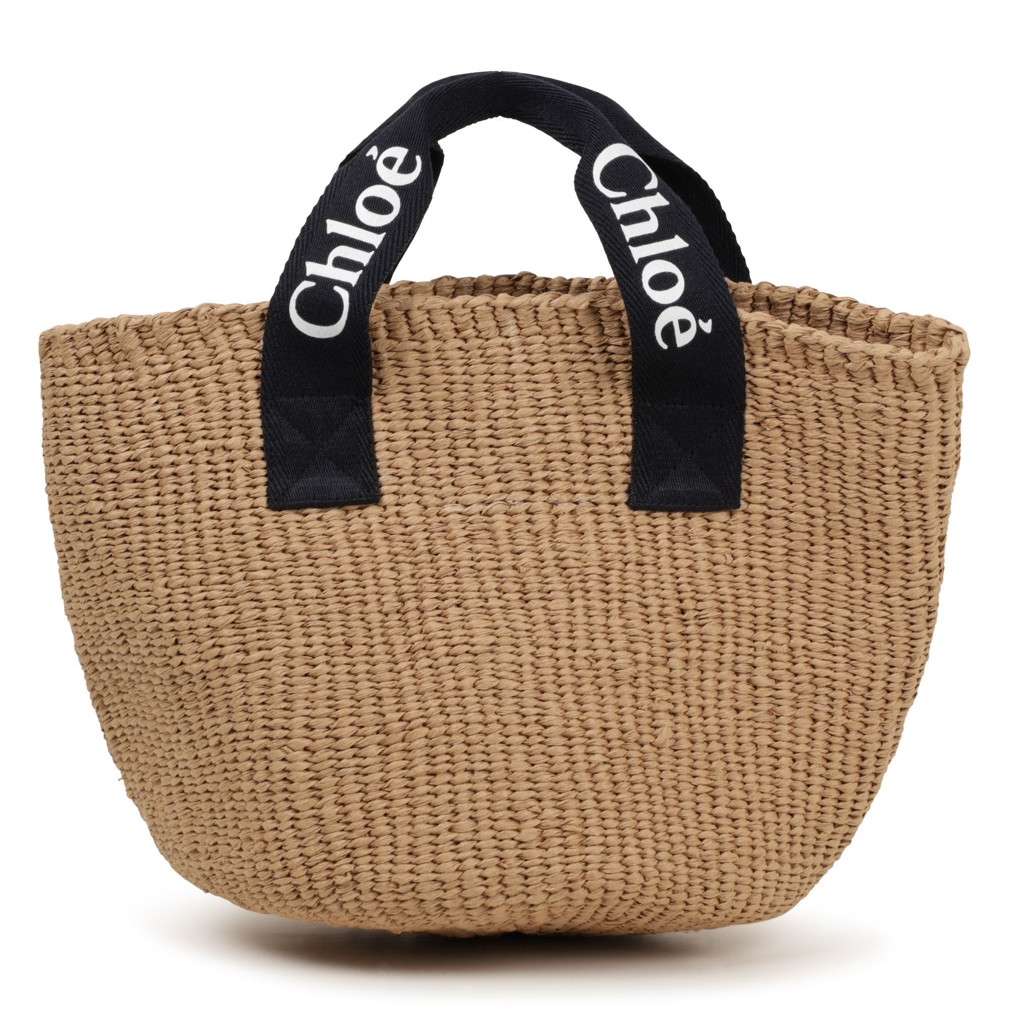 Girls Beige Woven Handbag(L33cmxH22cm)