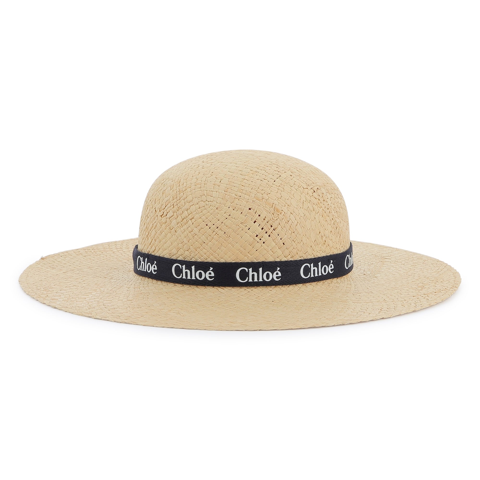 Girls Beige Raffia Sun Hat