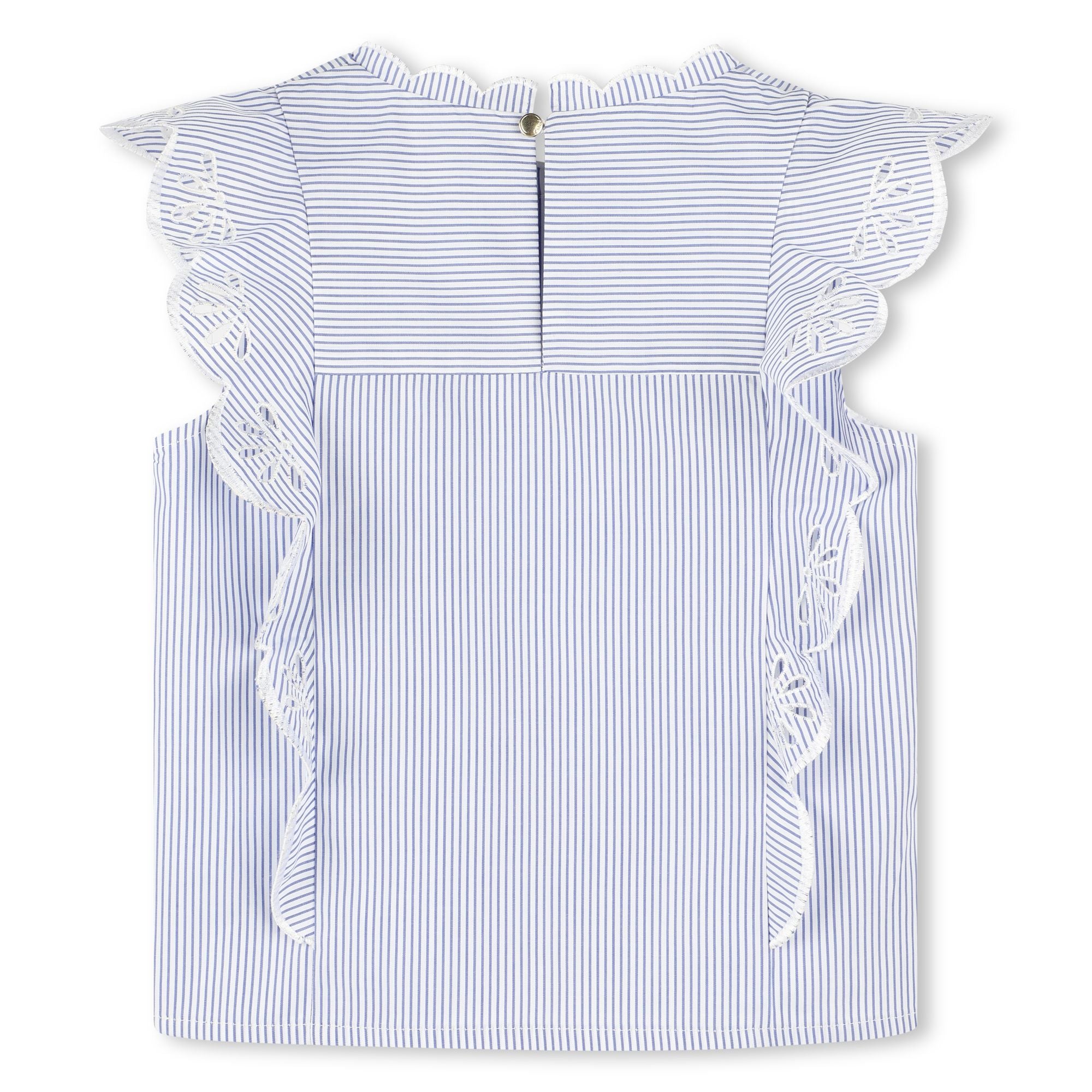 Girls Light Blue Stripes Cotton Top