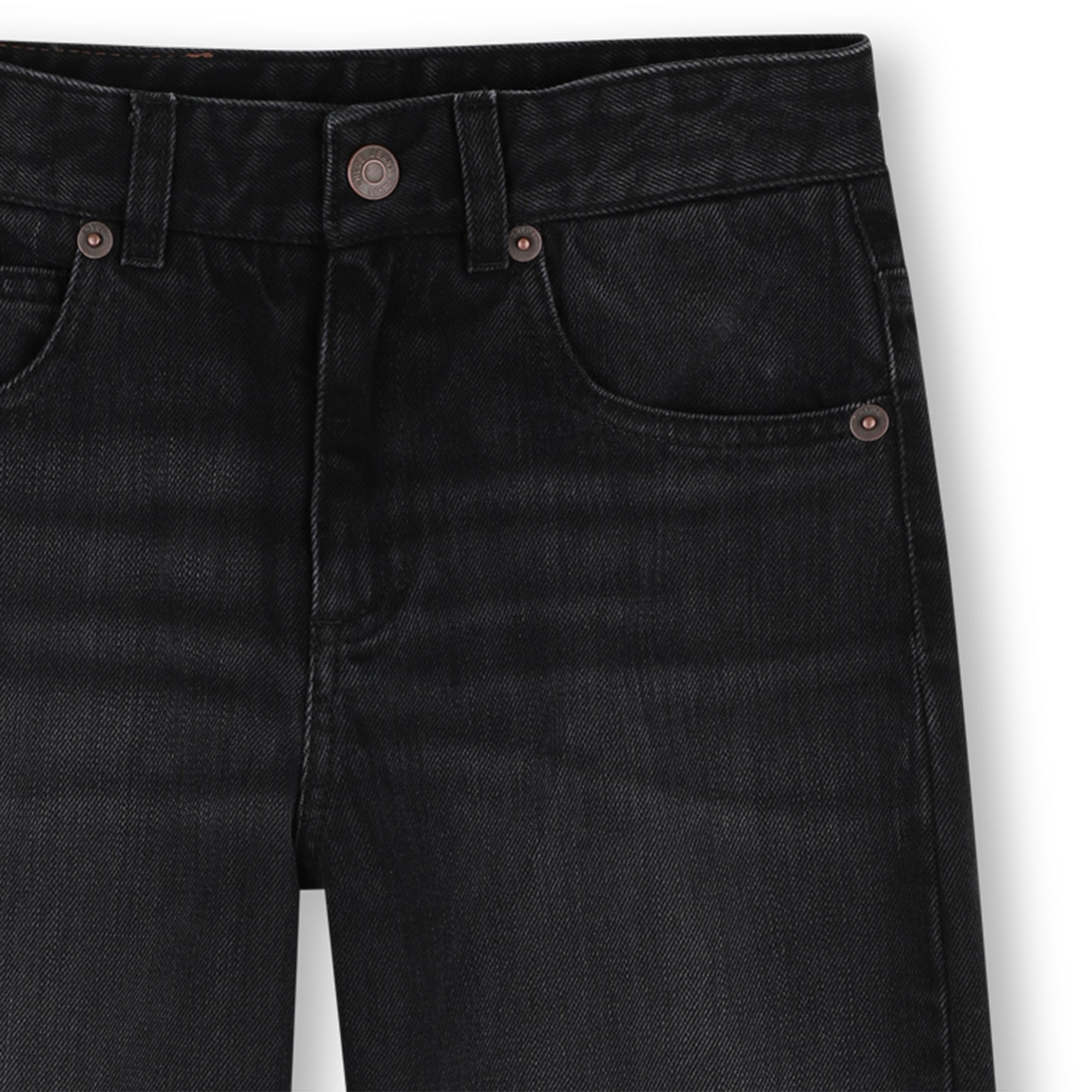Girls Black Denim Trousers
