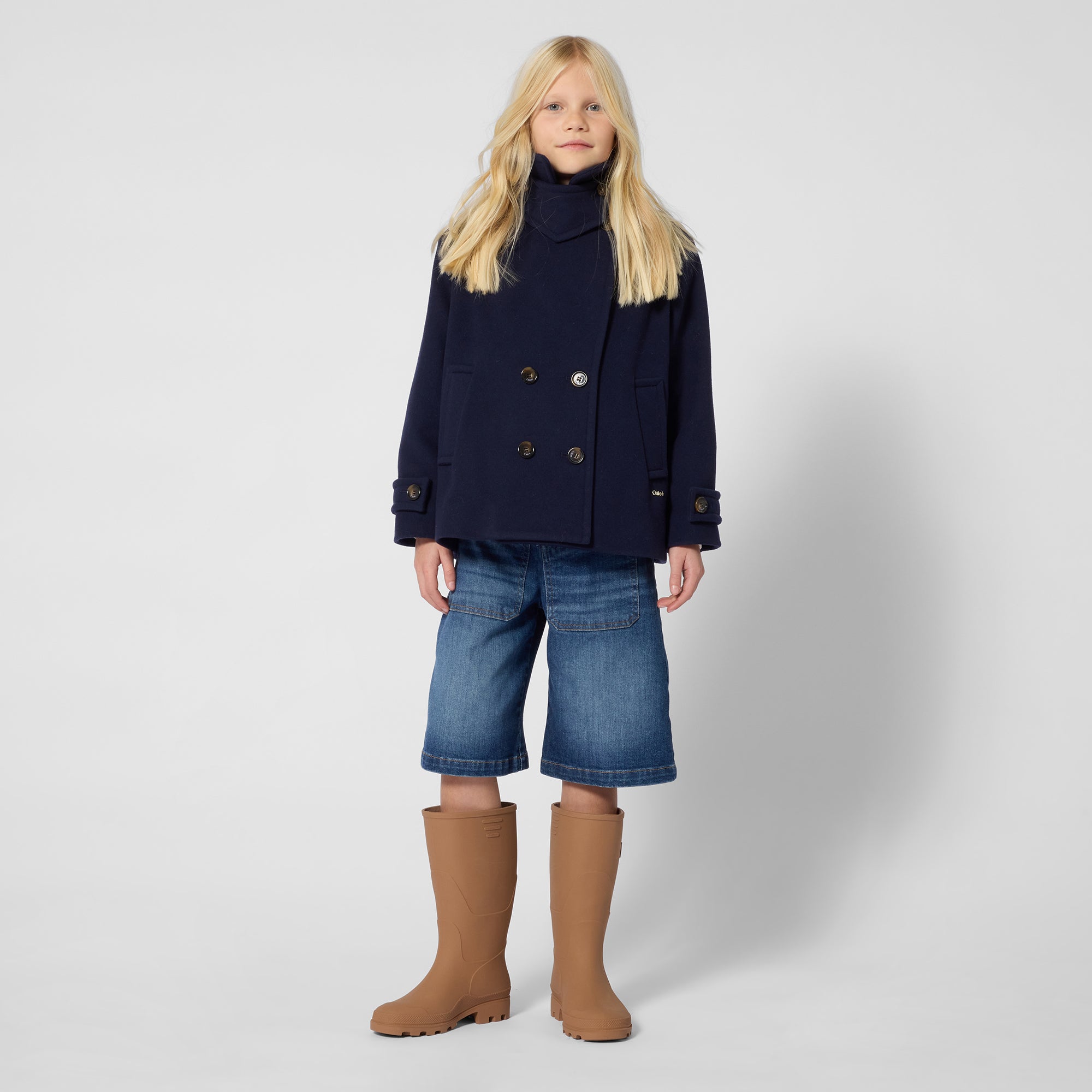 Girls Brown Rain Boots