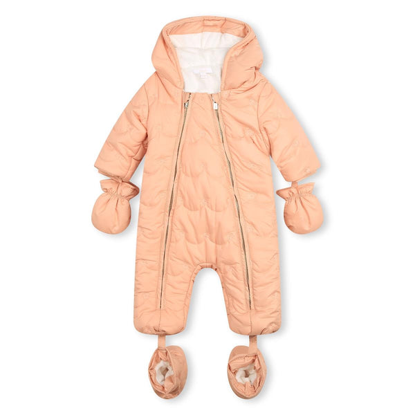 Baby Girls Pink Padded Babysuit