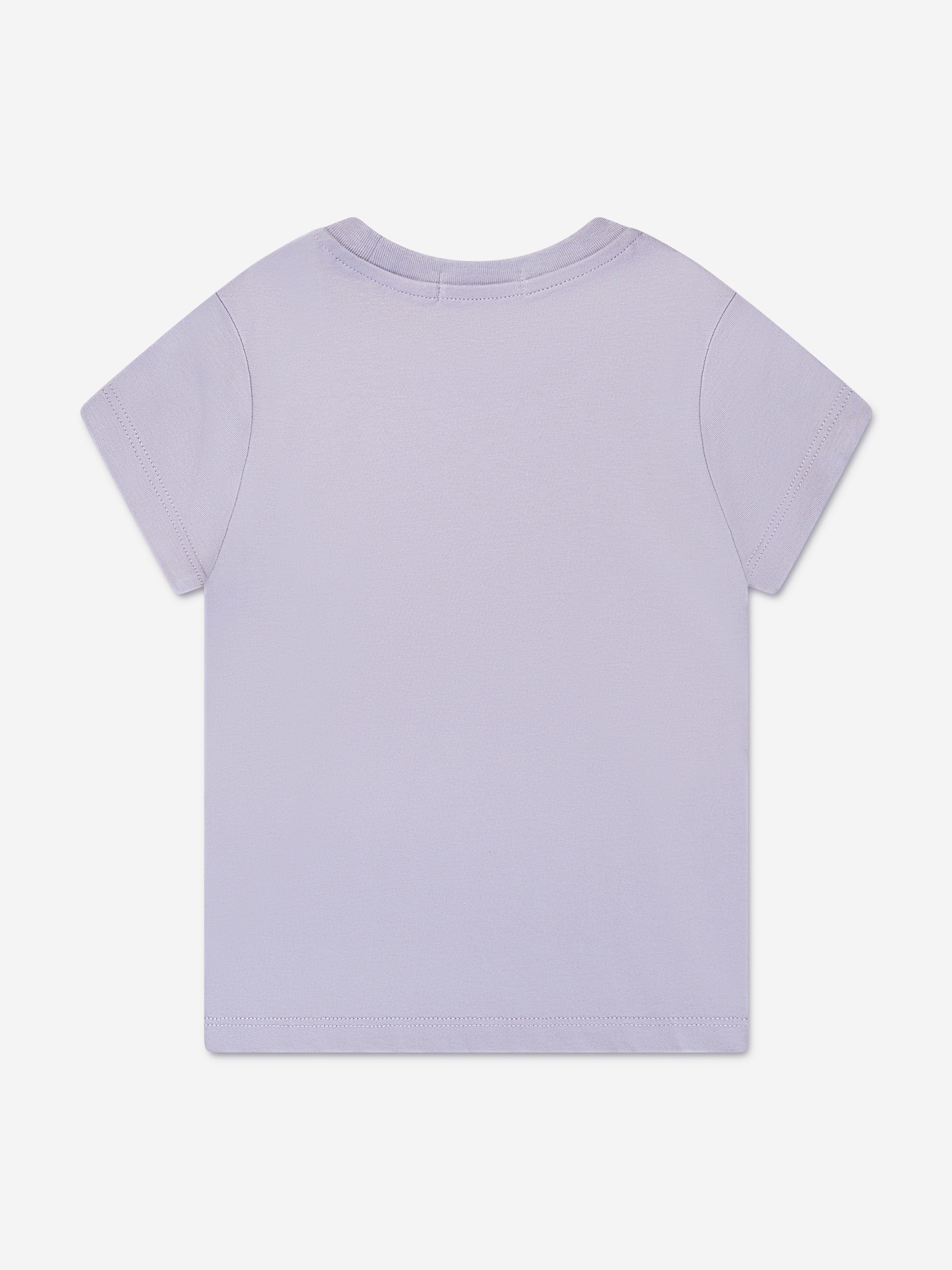 Calvin Klein Girls Micro Monogram T-Shirt in Lilac