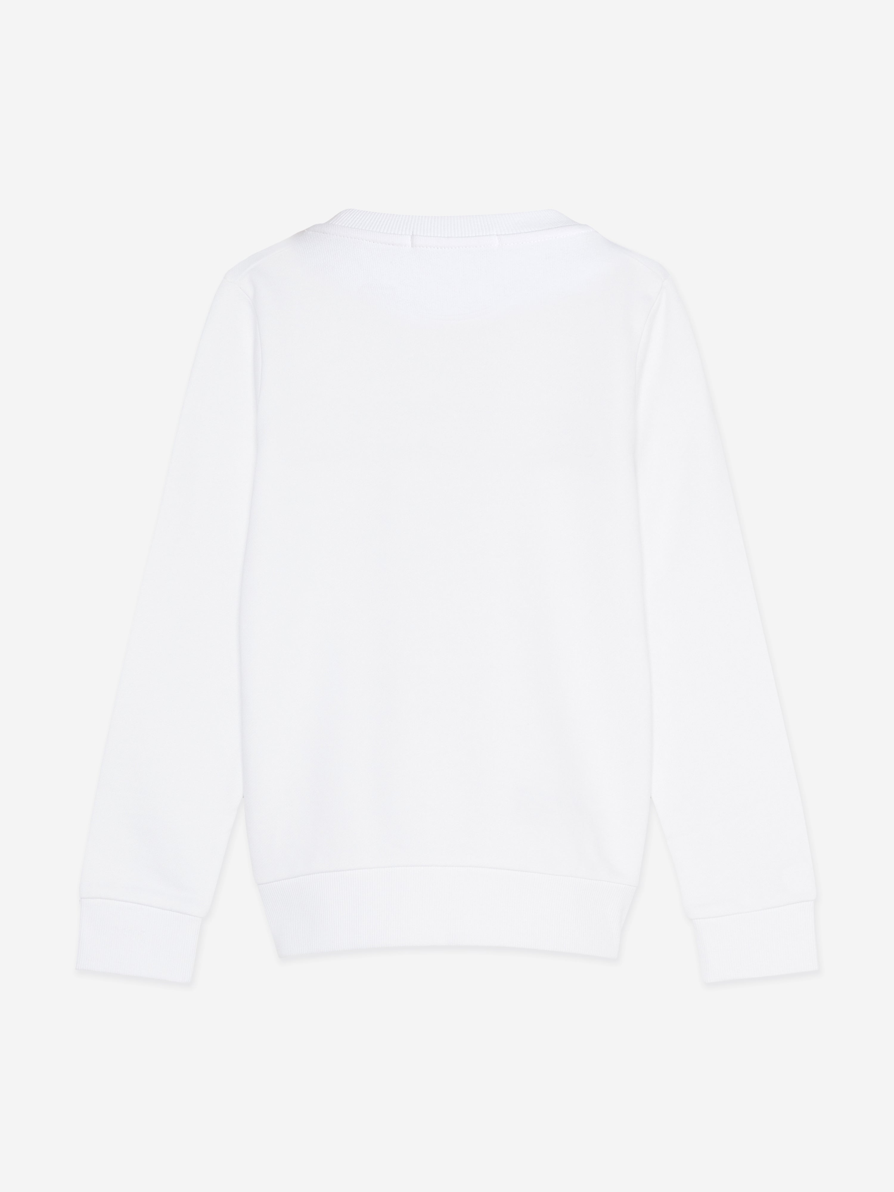 Calvin Klein Kids Logo Sweatshirt in White