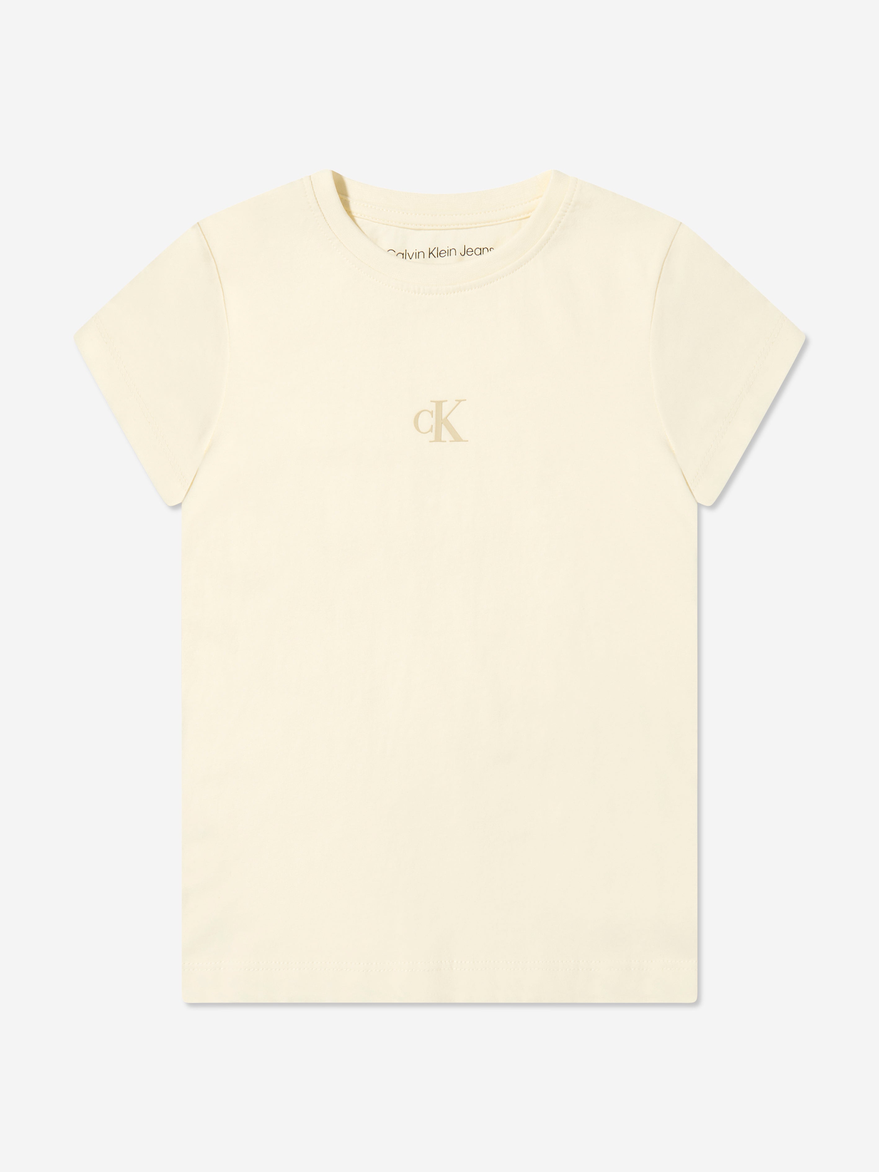 Calvin Klein Girls 2 Pack Slim Monogram T-Shirt Set in Multicolour