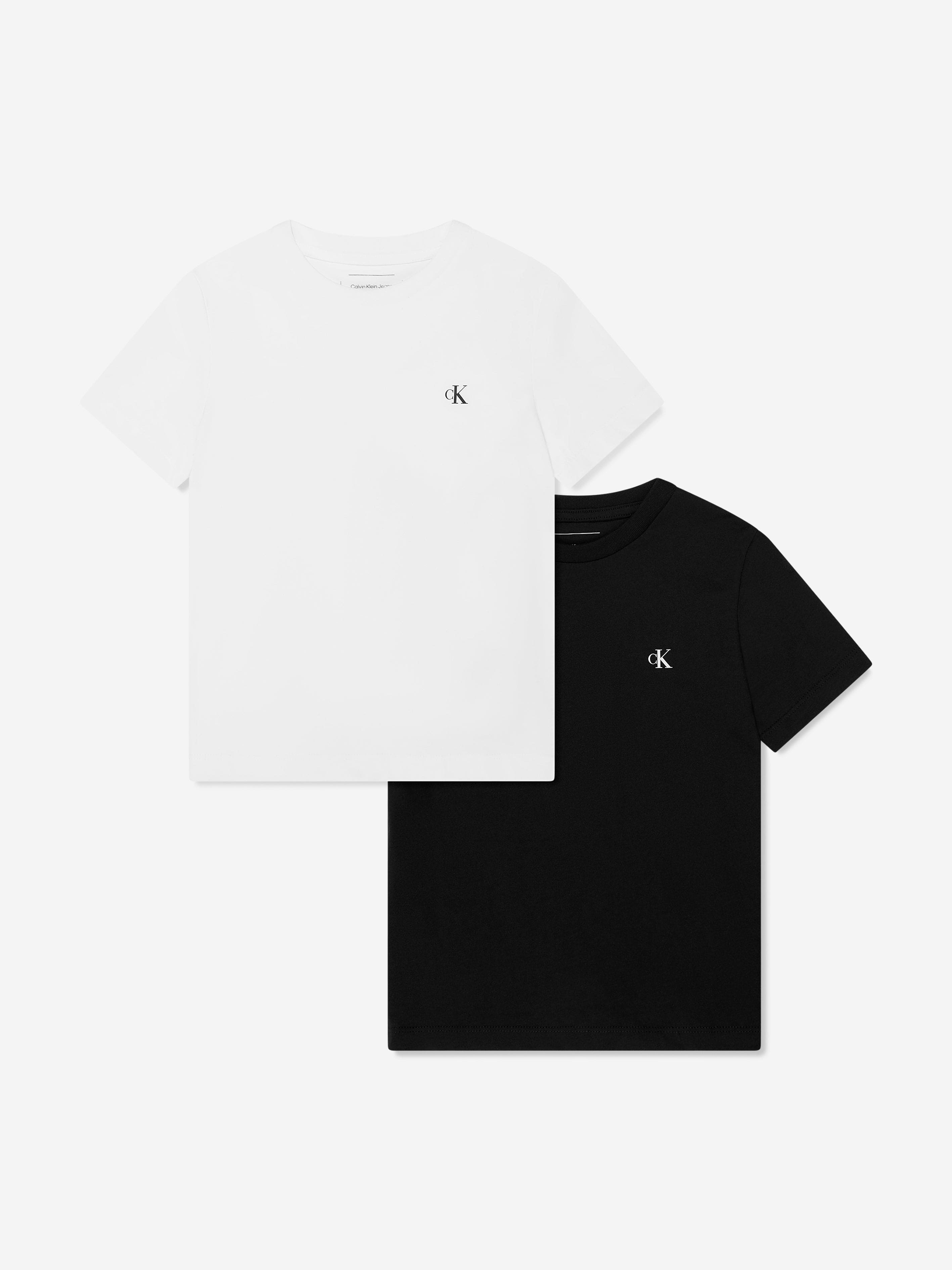 Boys 2 Pack Monogram T-Shirt Set in Multicolour