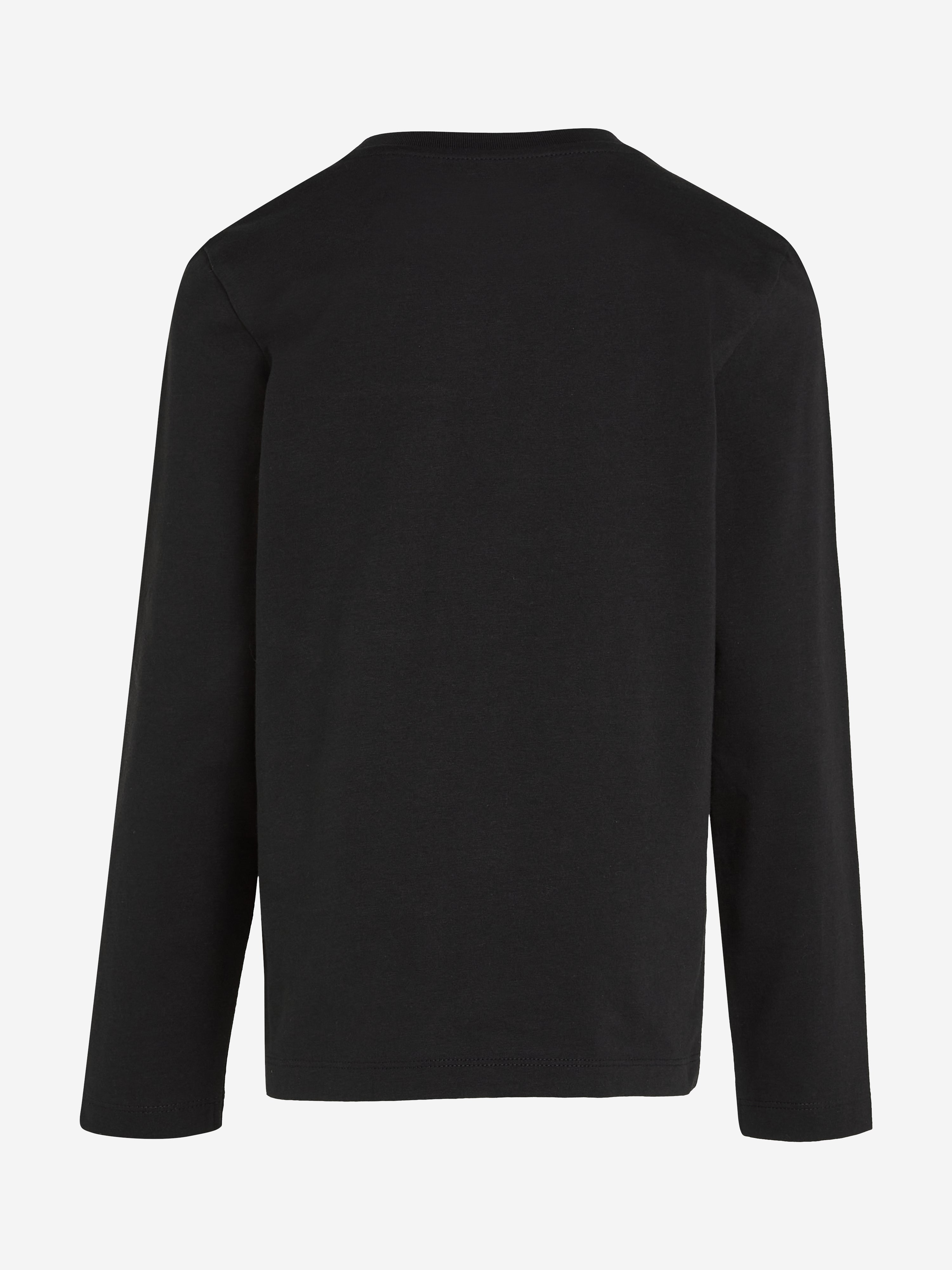 Calvin Klein Boys Badge Long Sleeve T-Shirt in Black