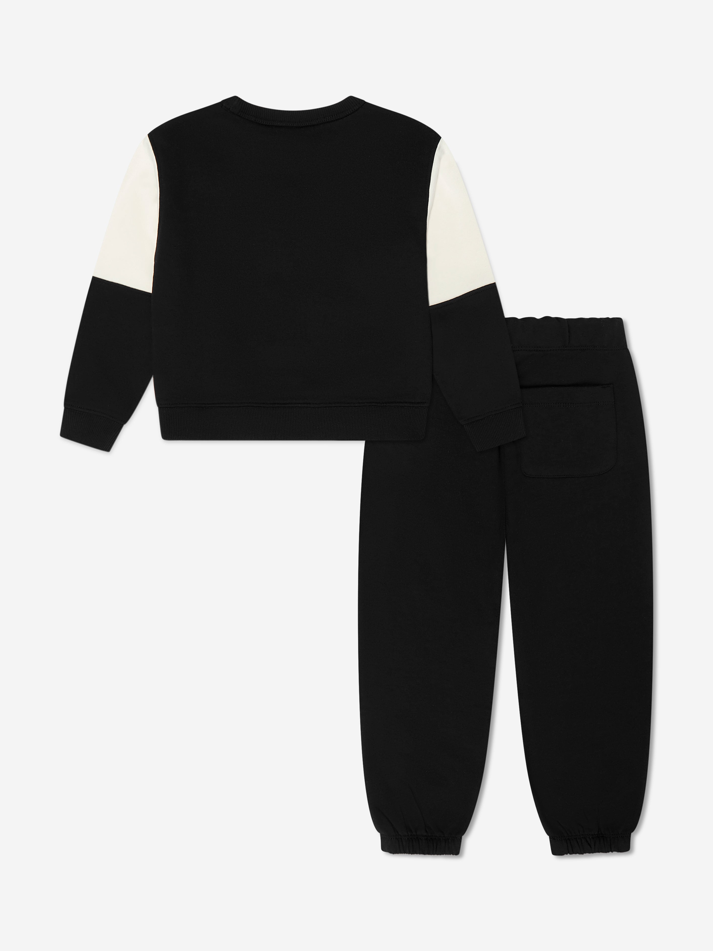 Boys Striped Coloublock Tracksuit in Black