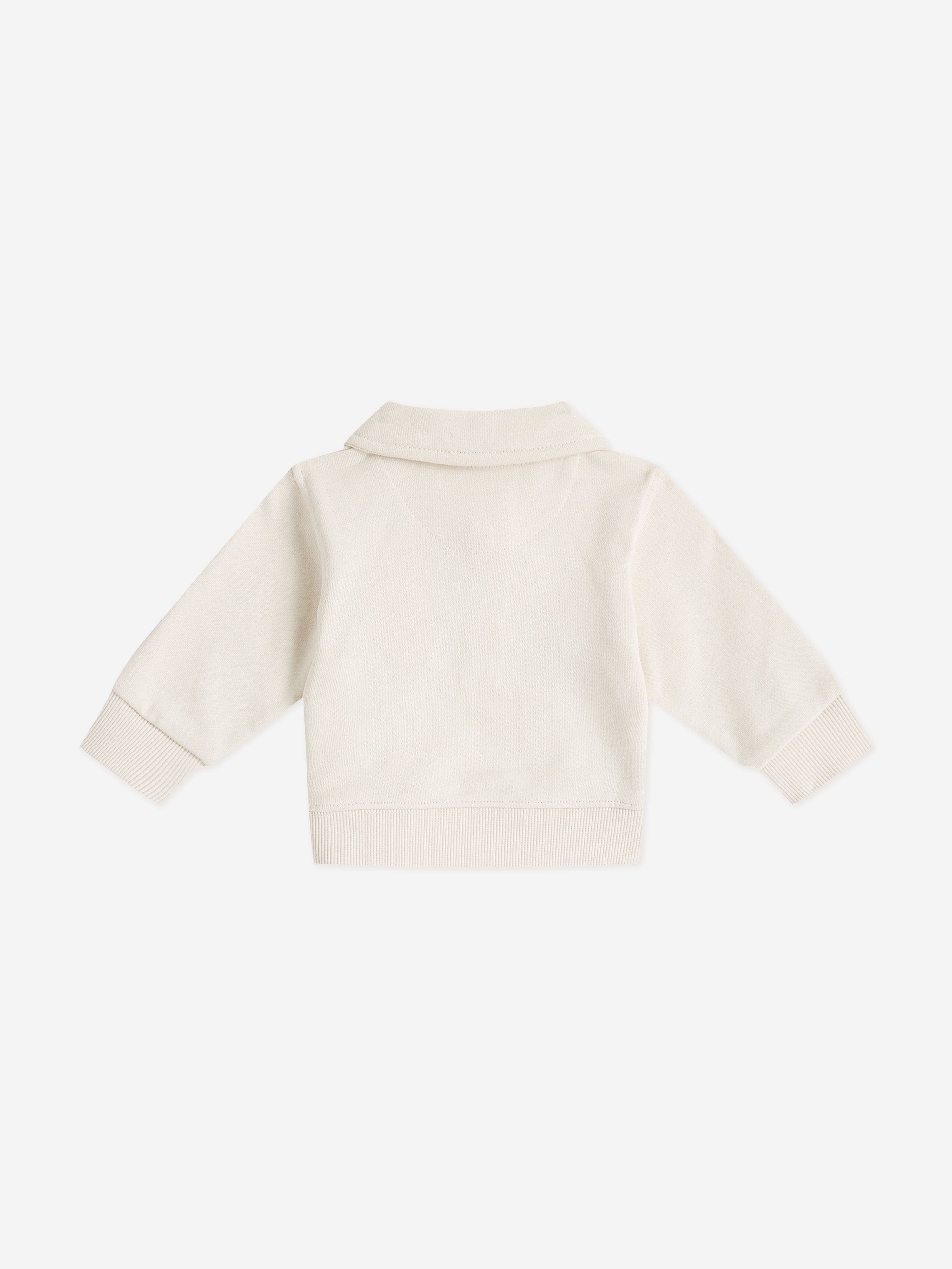 Baby Long Sleeve Polo Shirt in Beige
