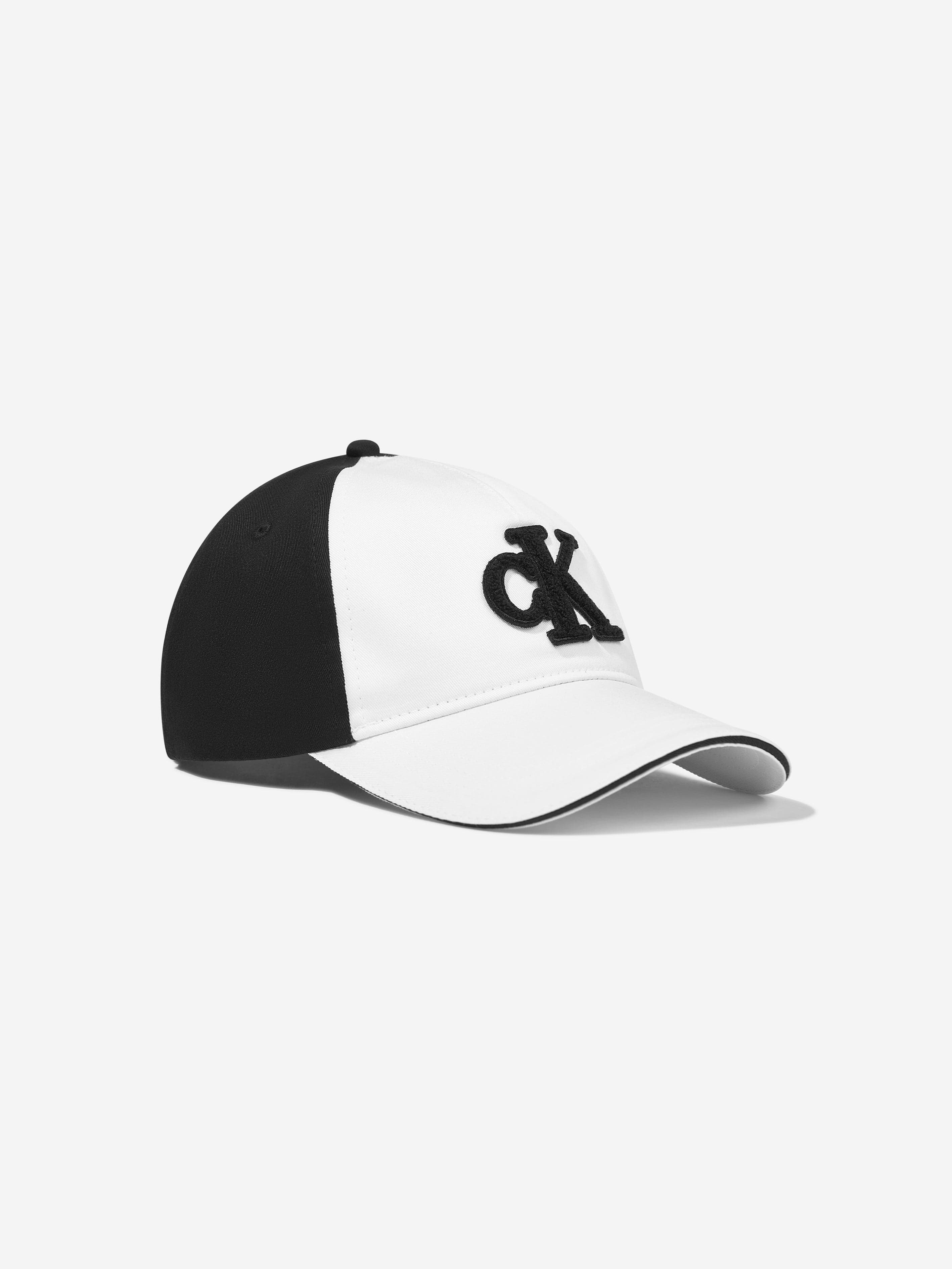 Calvin Klein Kids Colourblock Baseball Cap in Ivory