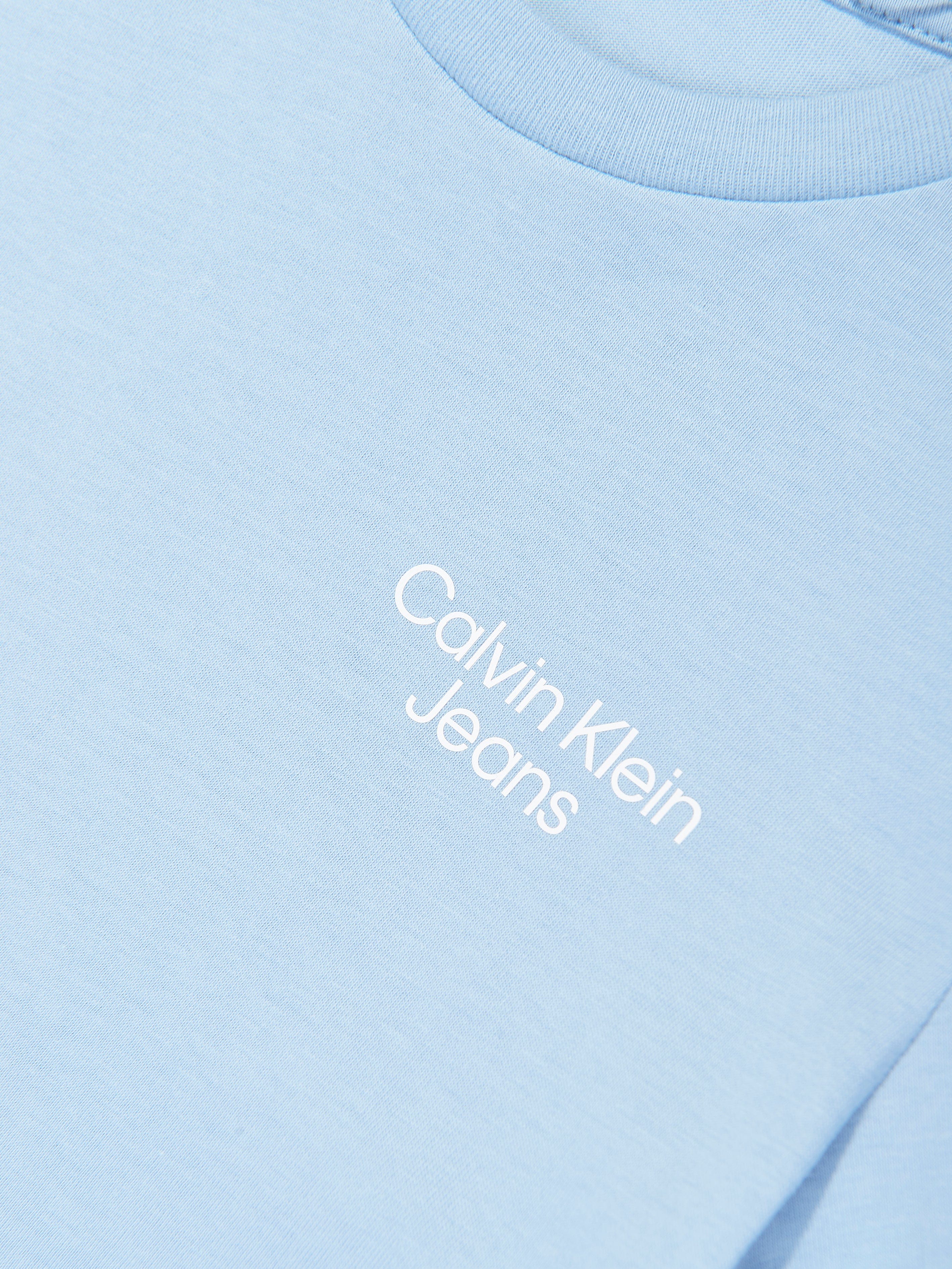 Calvin Klein Boys CKJ Stack Logo T-Shirt in Blue