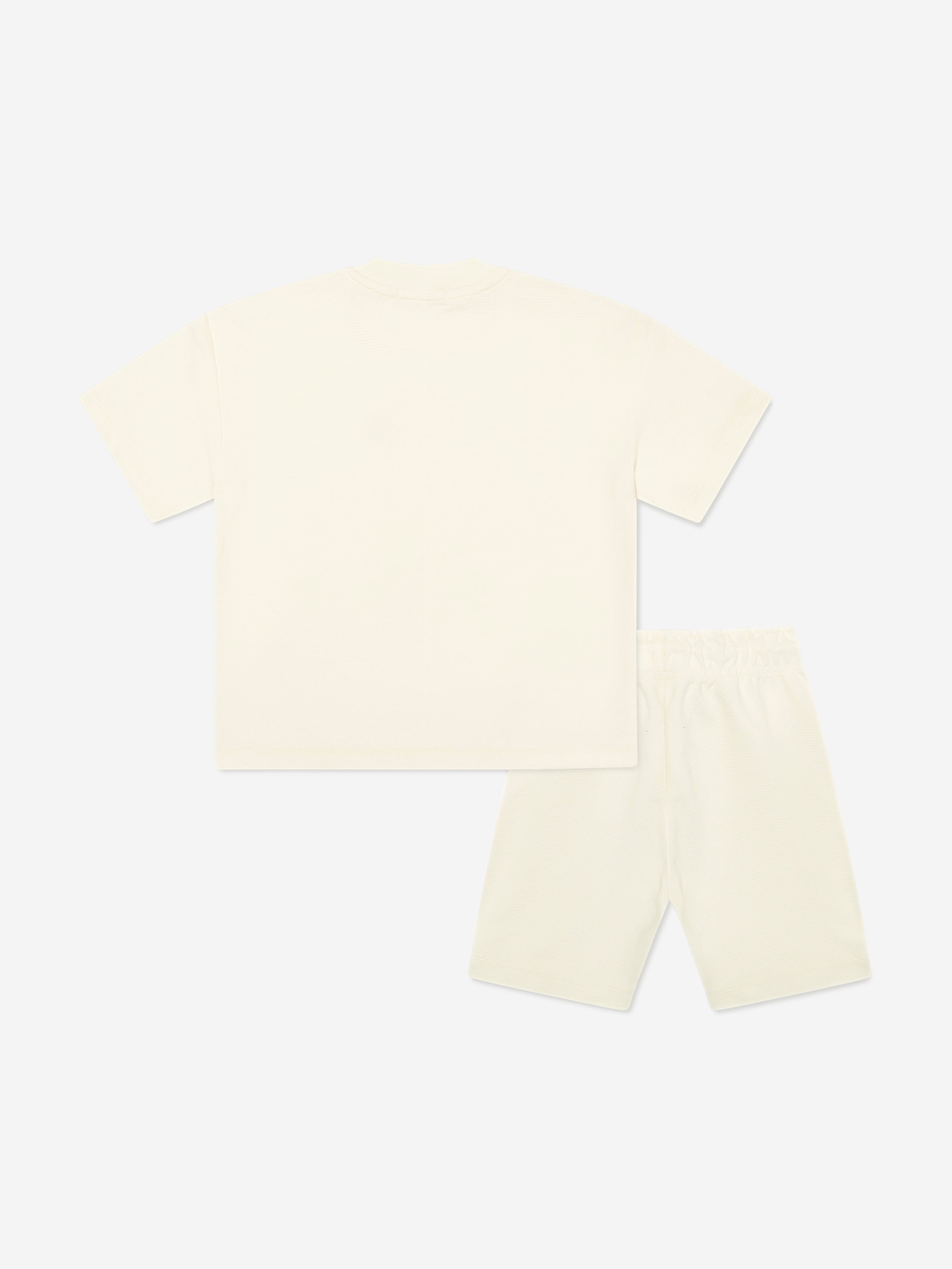 Calvin Klein Boys Ottoman Relaxed Shorts Set in Beige