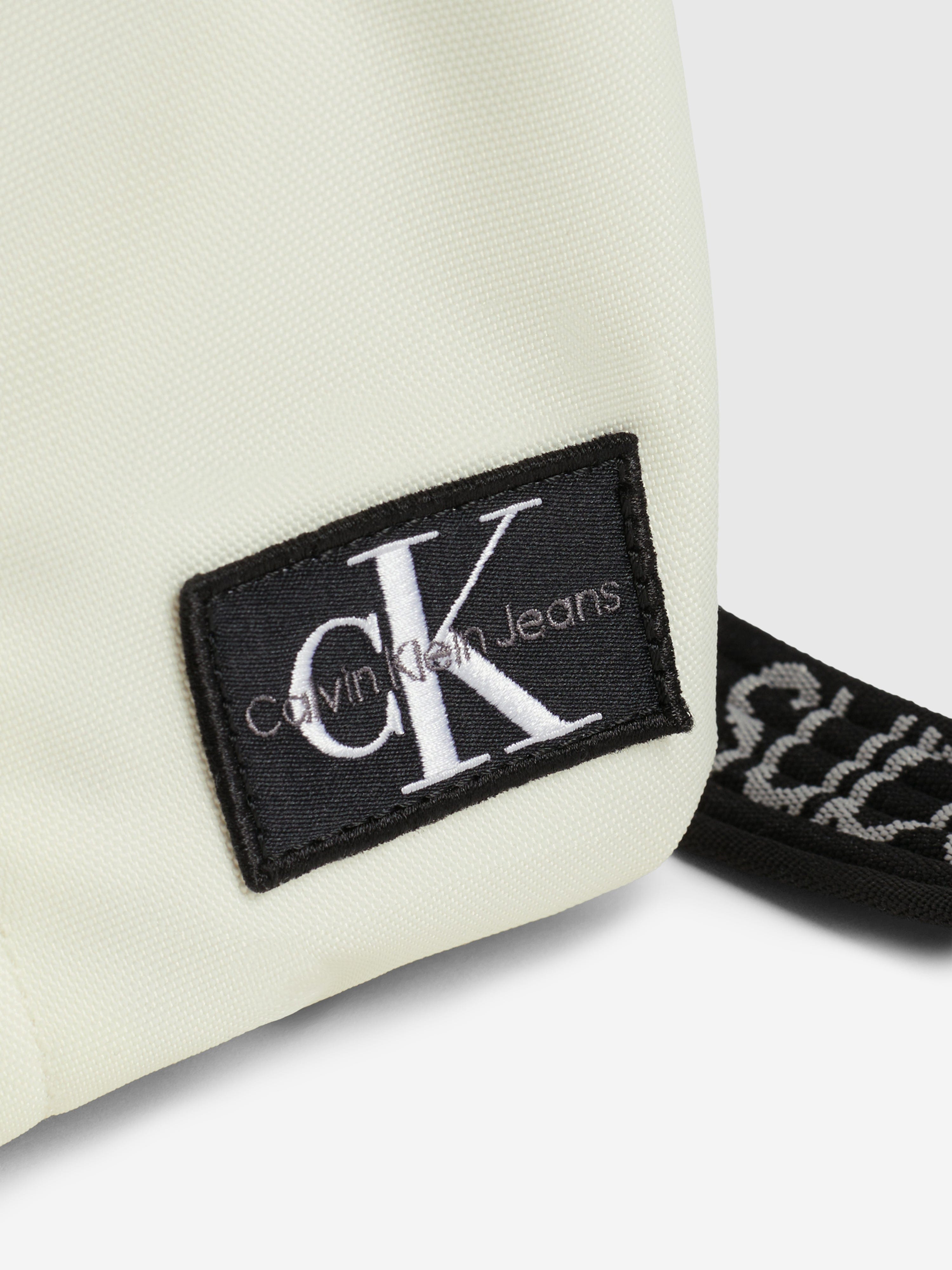 Calvin Klein Kids Logo Intarsia Crossbody in Beige