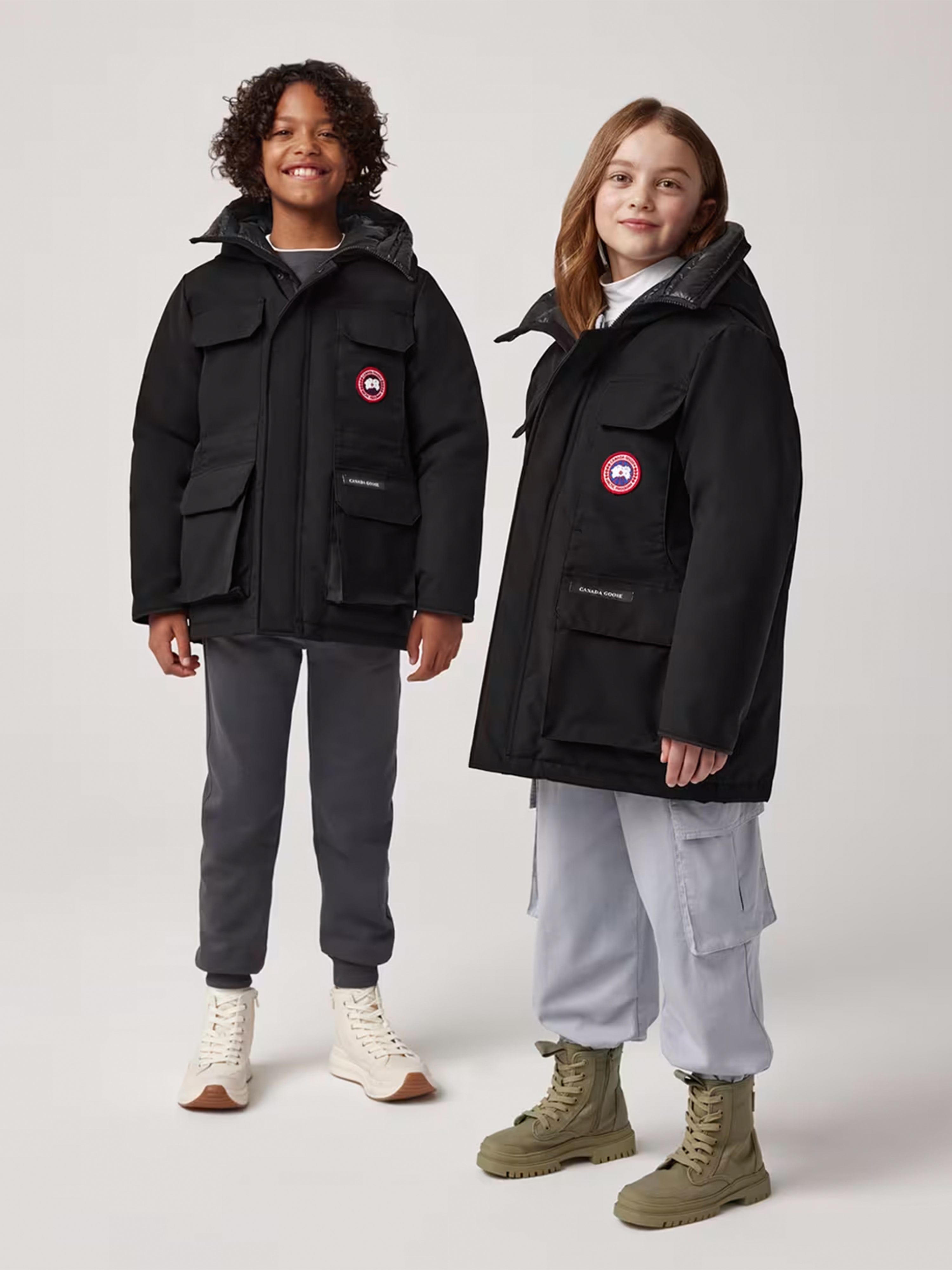 Kids Down Padded Expedition Parka in Black