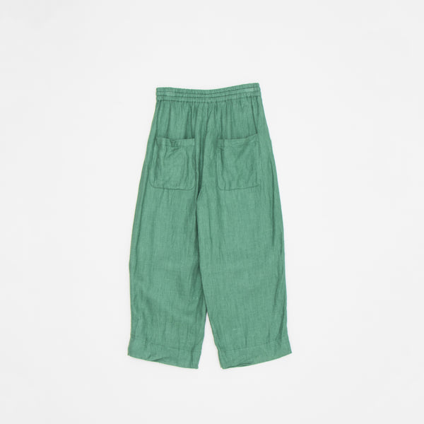 Boys & Girls Green Linen Trousers