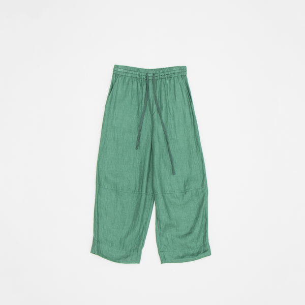 Boys & Girls Green Linen Trousers