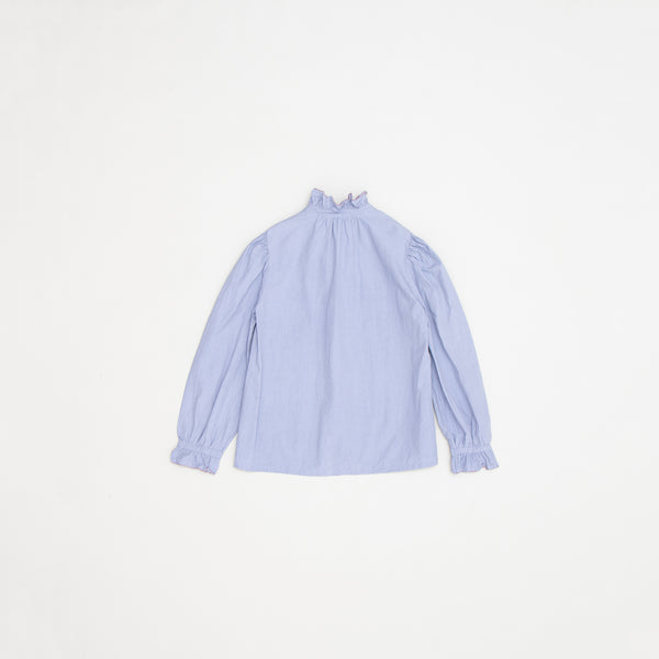 Girls Blue Cotton Shirt