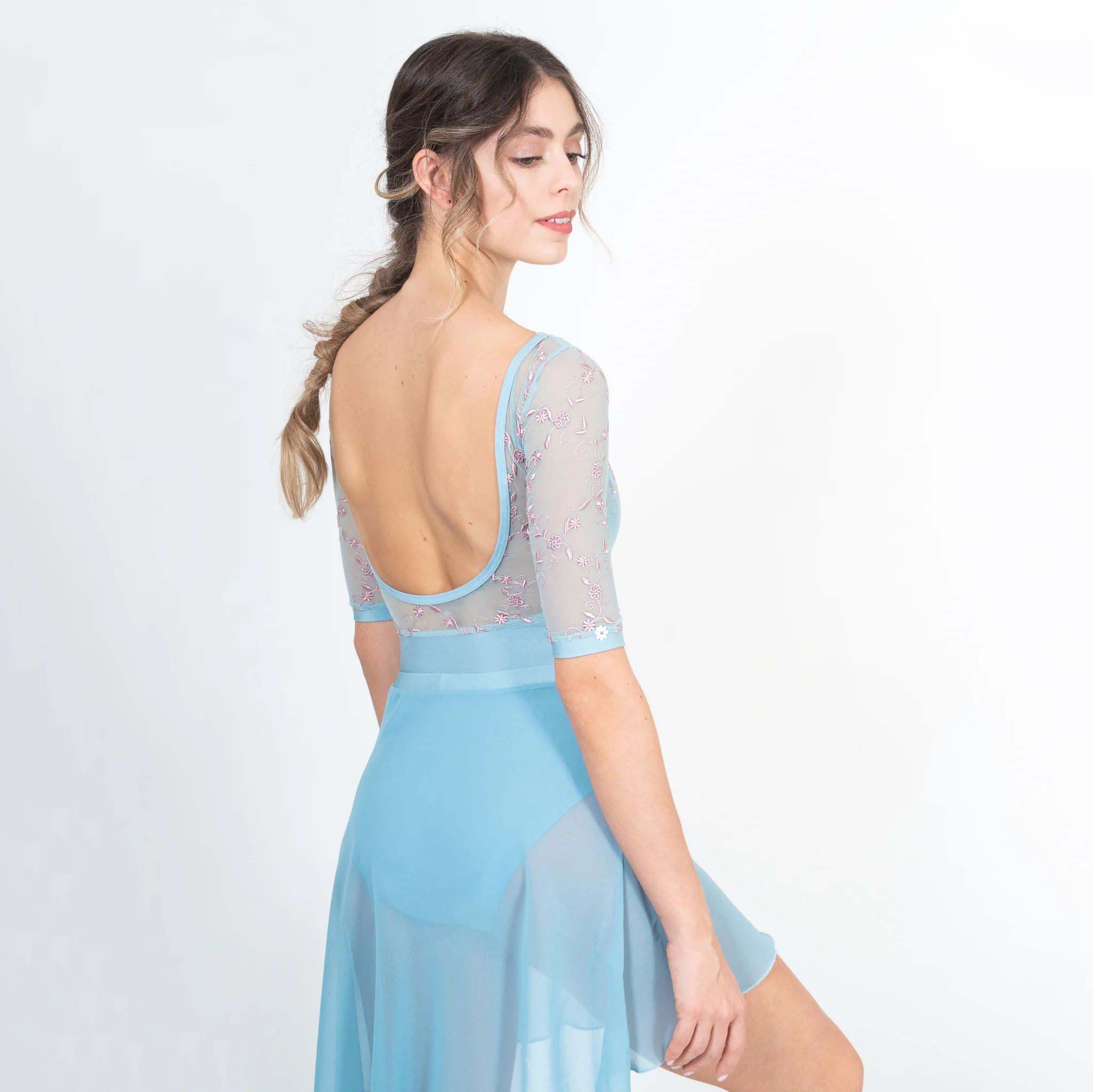 Women Light Blue "Svetlana" Ballet Onesies(CD25063-2/L37+TRD42)