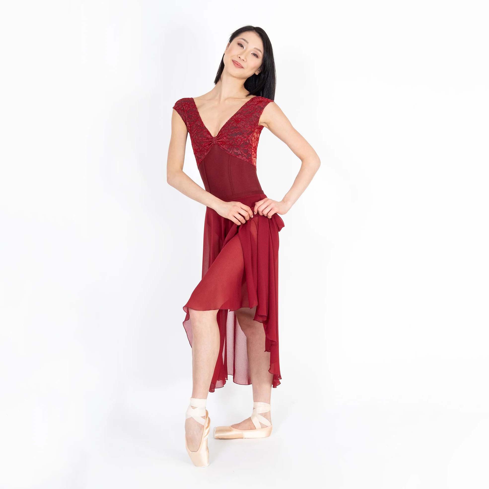 Women Red "Venere" Ballet Onesies(CD25079-1/L31+L13+PV31)