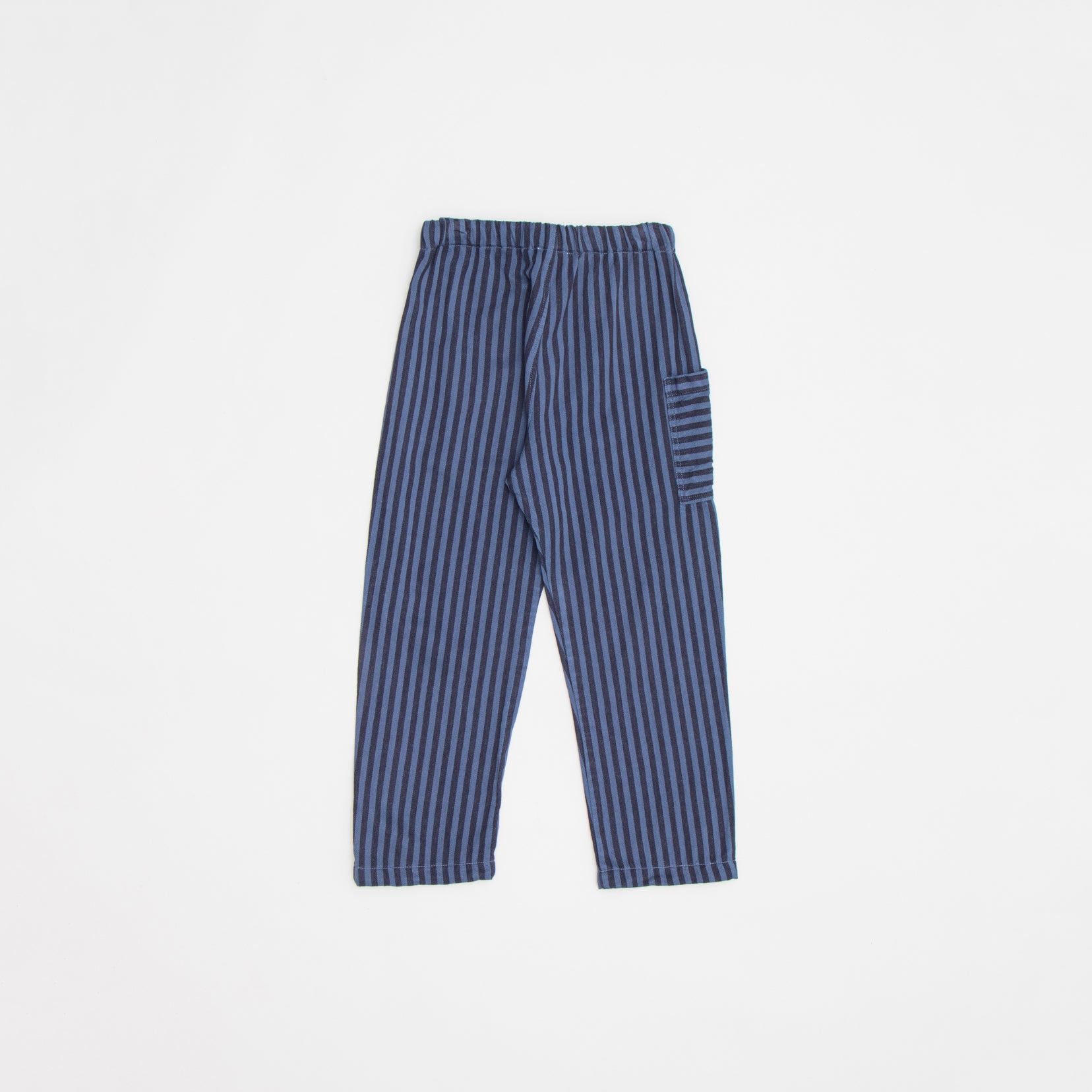 Boys & Girls Blue Stripes Cotton Trousers