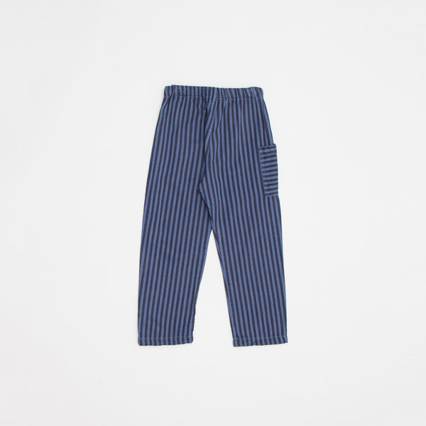 Boys & Girls Blue Stripes Cotton Trousers