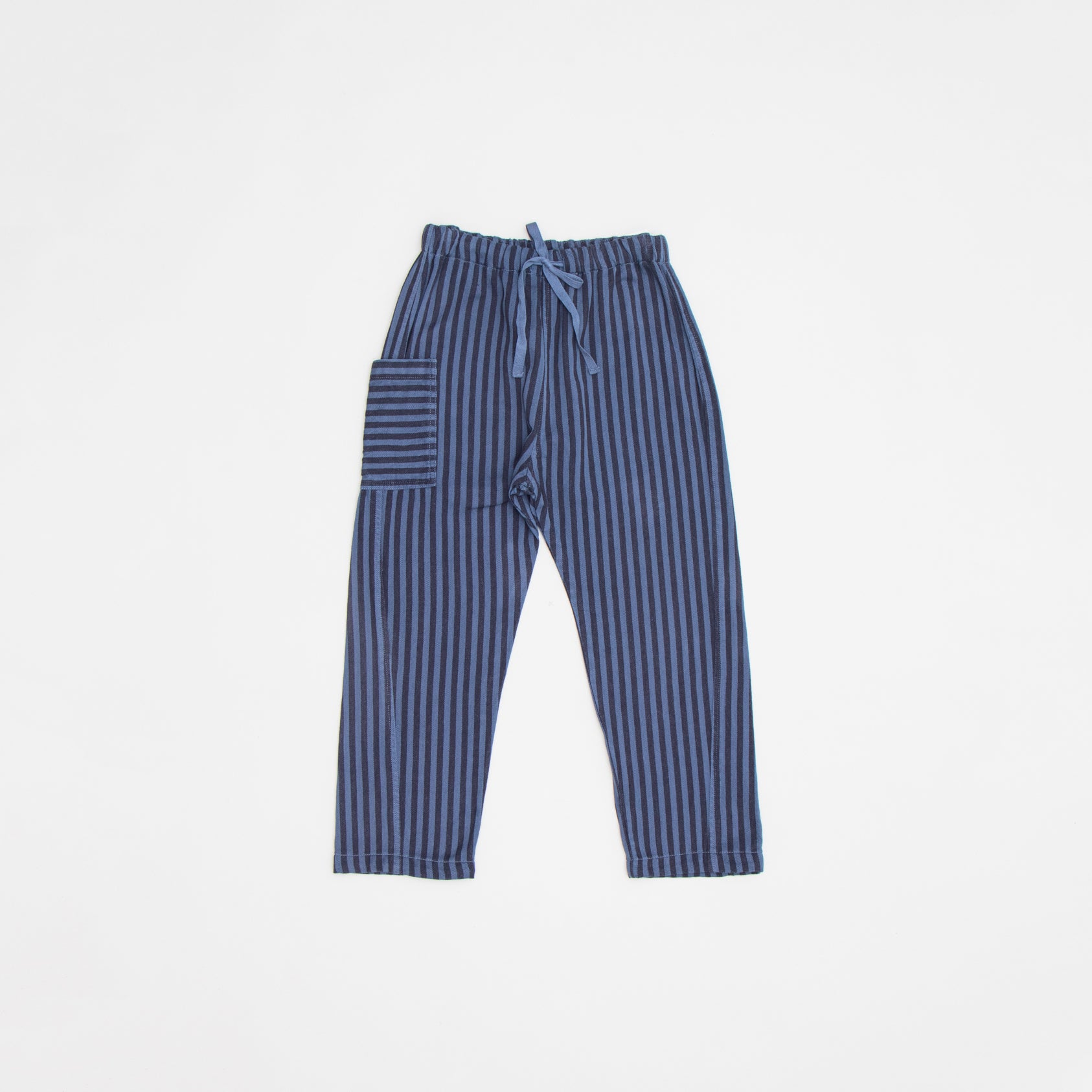 Boys & Girls Blue Stripes Cotton Trousers