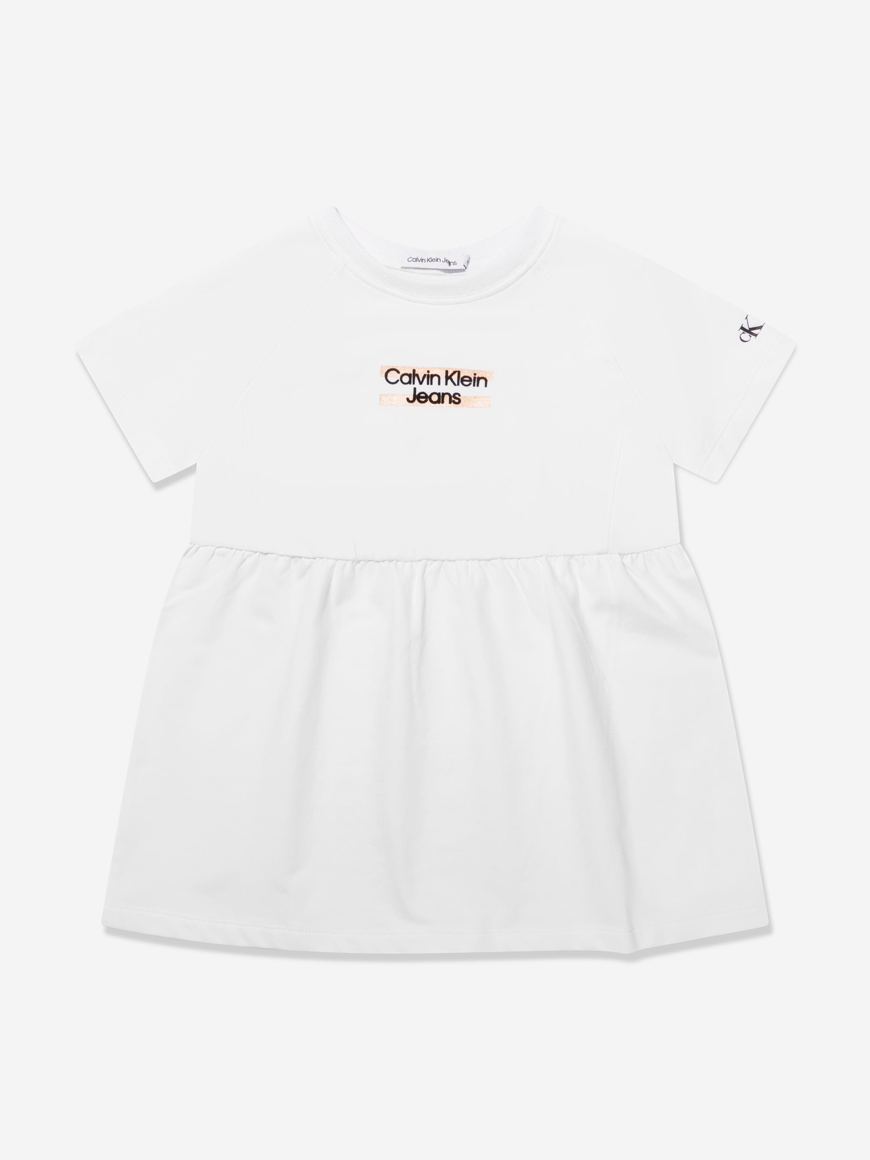 Calvin Klein Girls Hero Logo T-Shirt in White