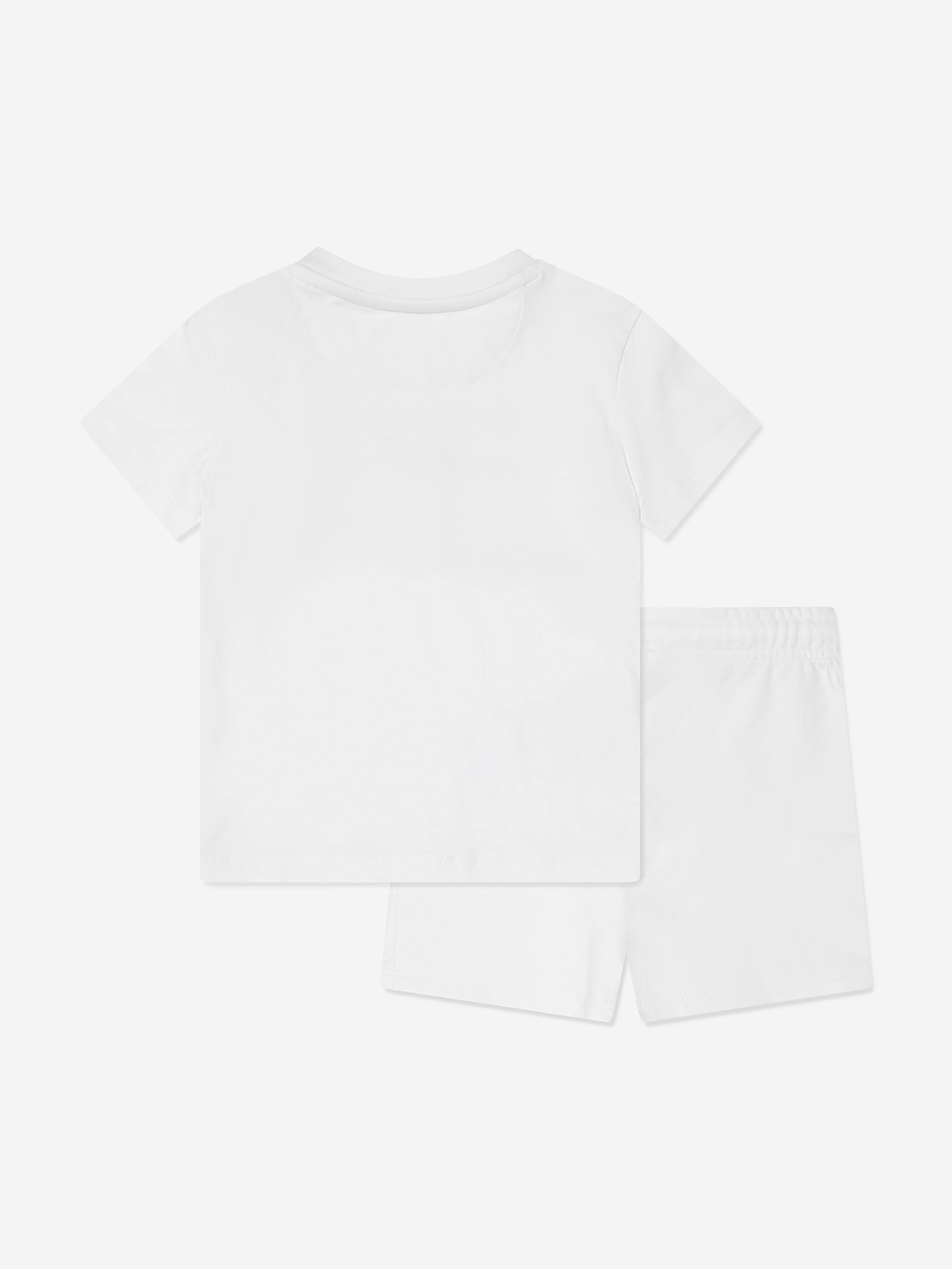 Calvin Klein Baby Hero Logo T-Shirt And Shorts Set in White
