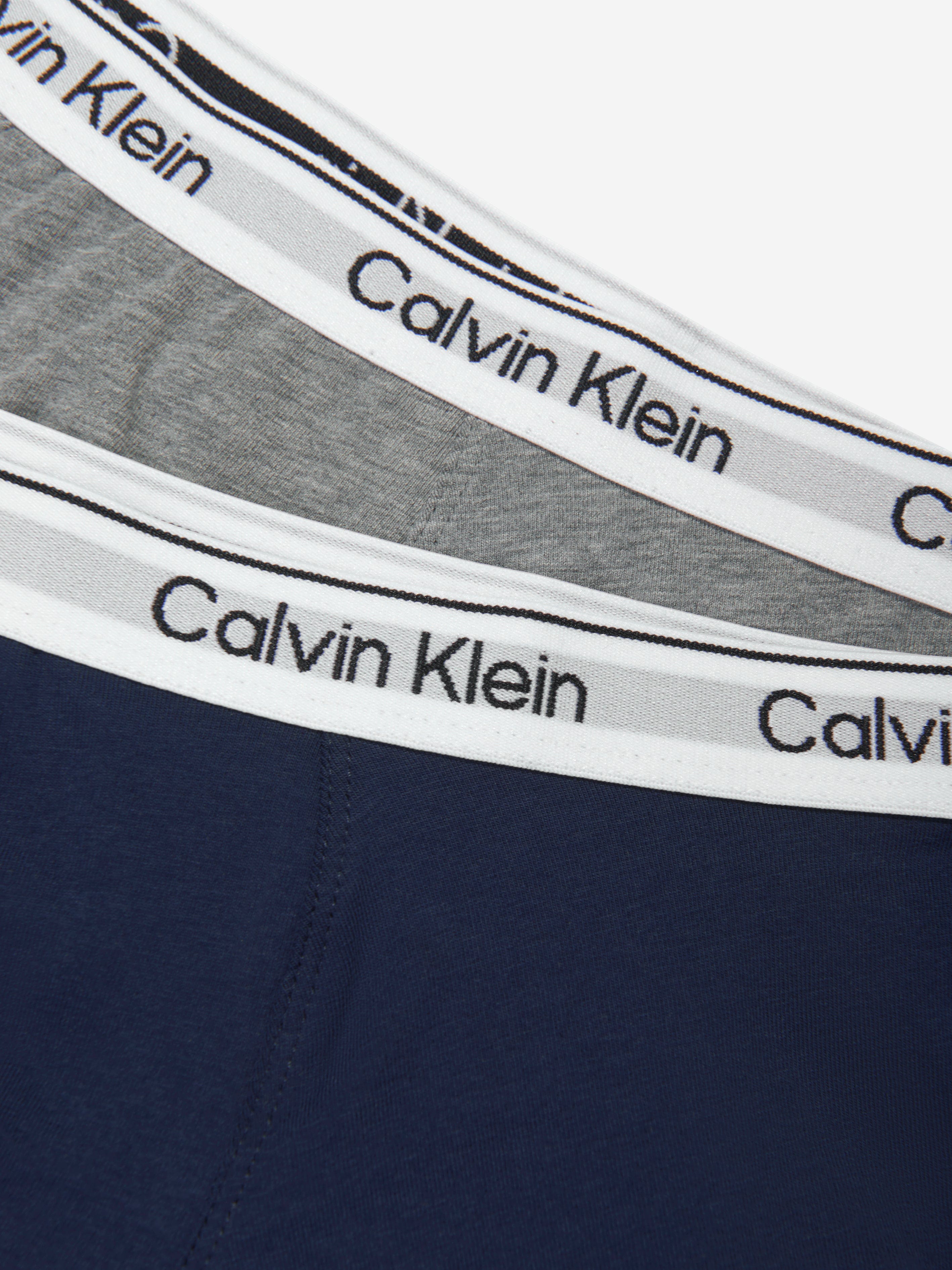Calvin Klein Boys 2 Pack Trunks Set in Grey