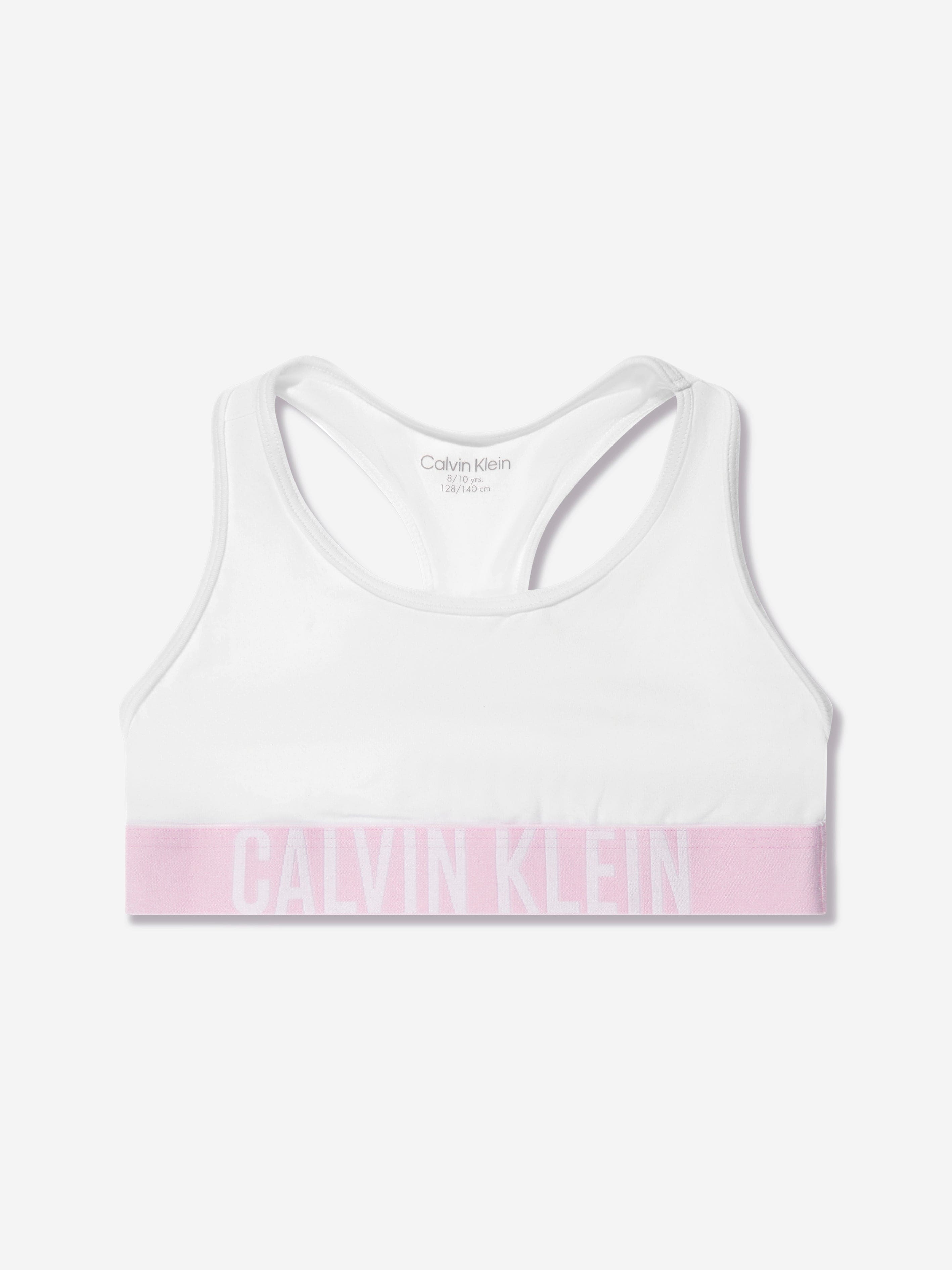Calvin Klein Girls 3 Pack Bralette Set in White