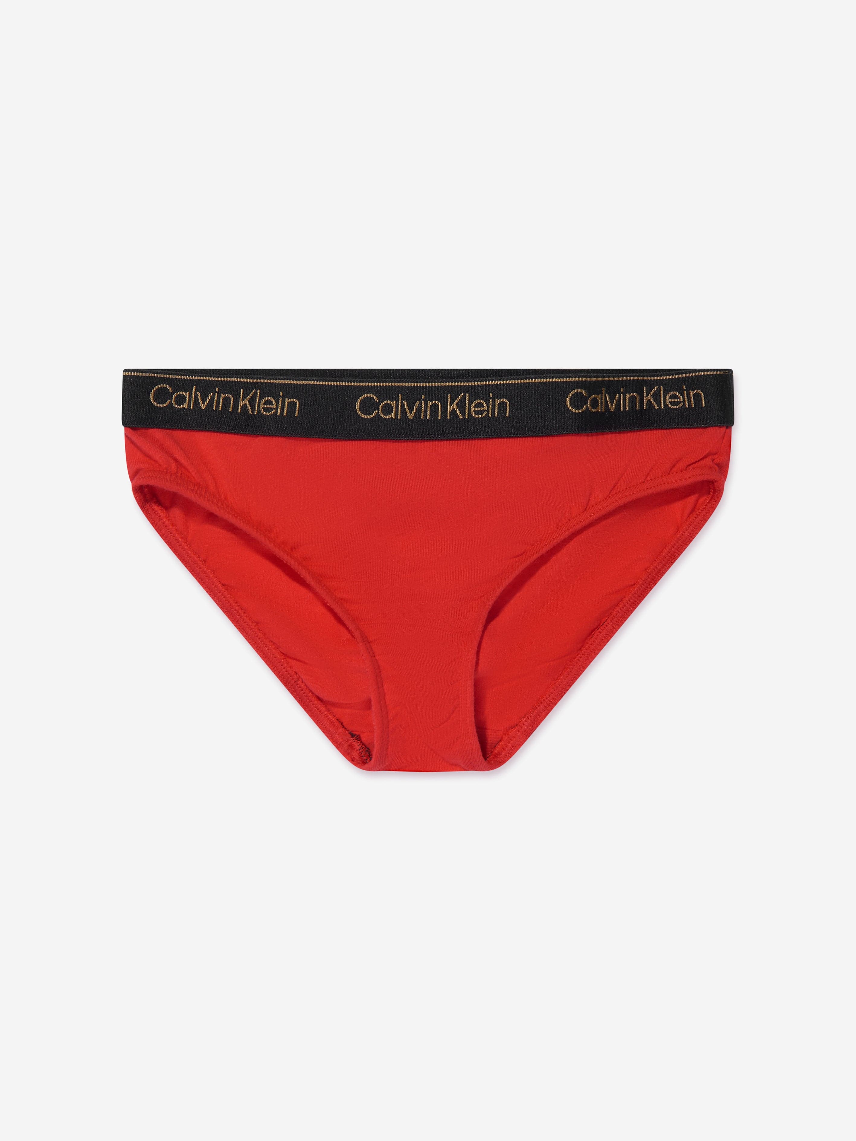 Calvin Klein Girls 5 Pack Bikini Briefs Set in Red