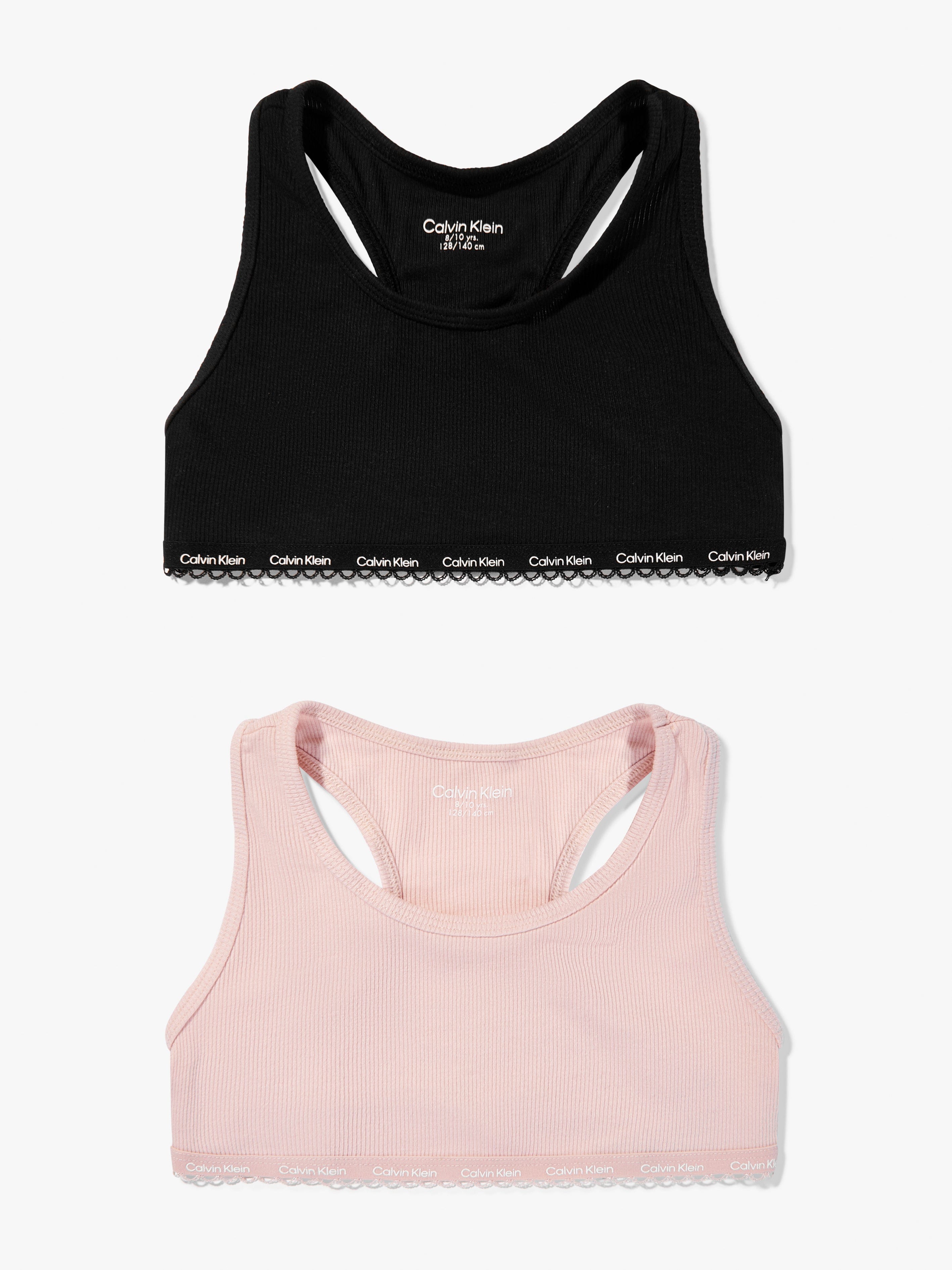 Calvin Klein Girls 2 Pack Bralette Set in Multicolour