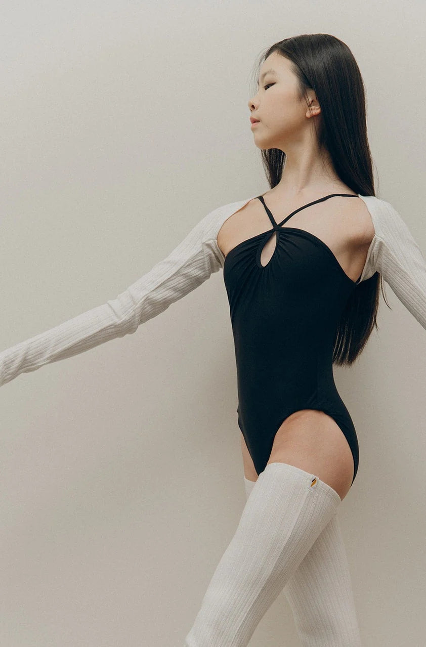 Girls White Ballet Shoulder Warmer