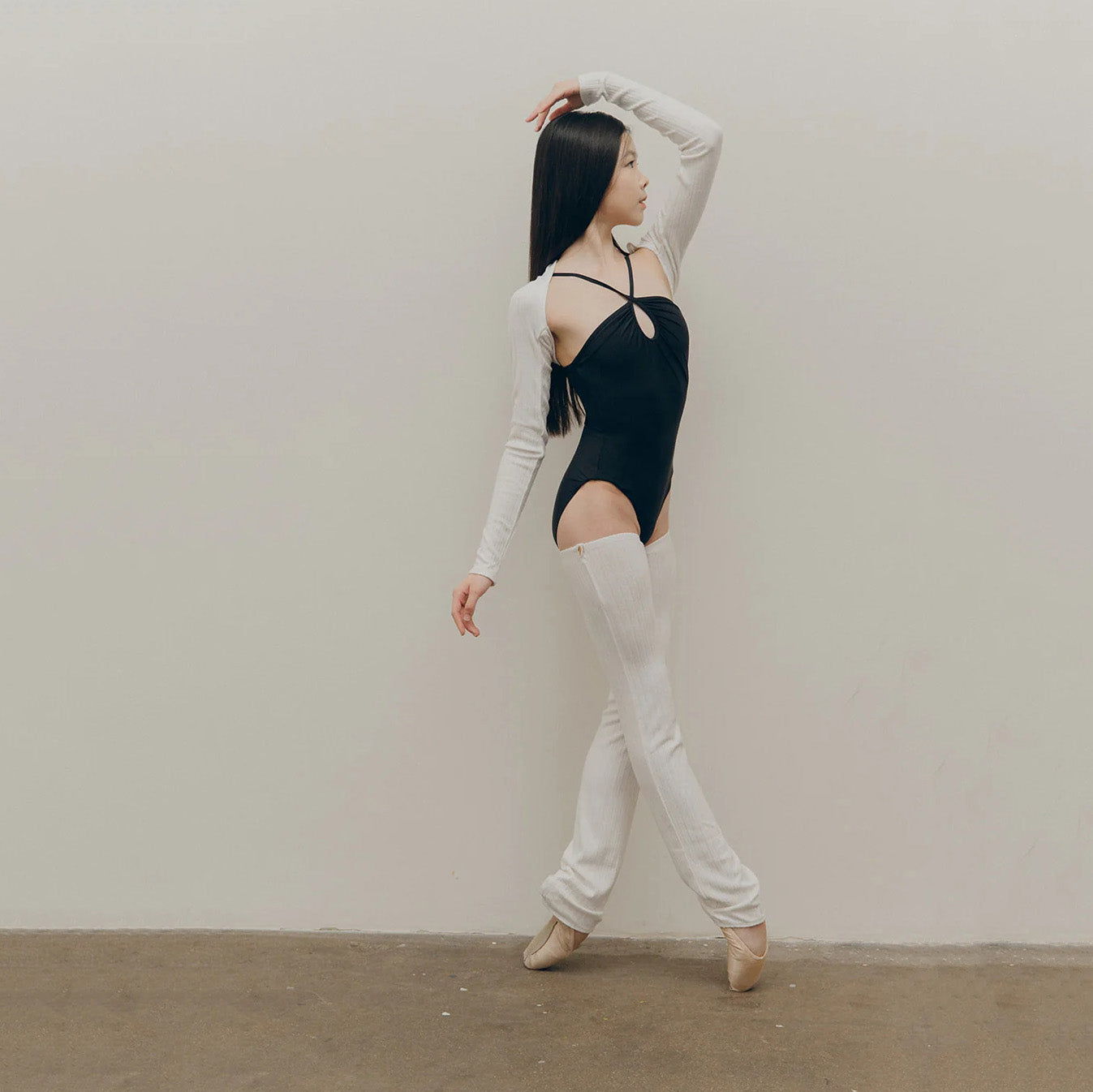 Girls White Ballet Shoulder Warmer