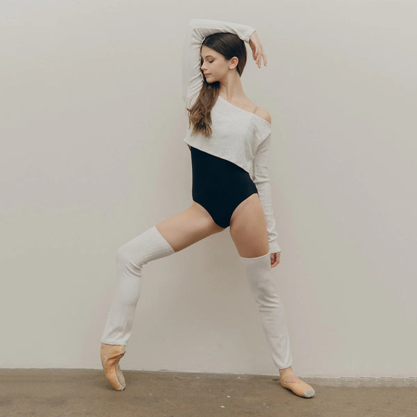 Girls White Ballet Top
