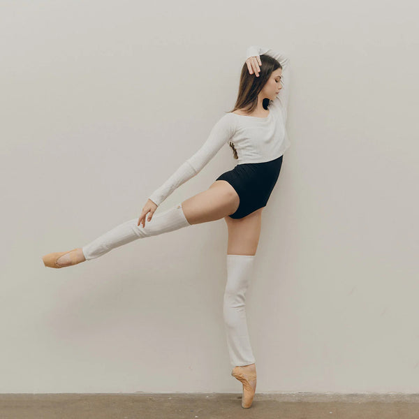 Girls White Ballet Top