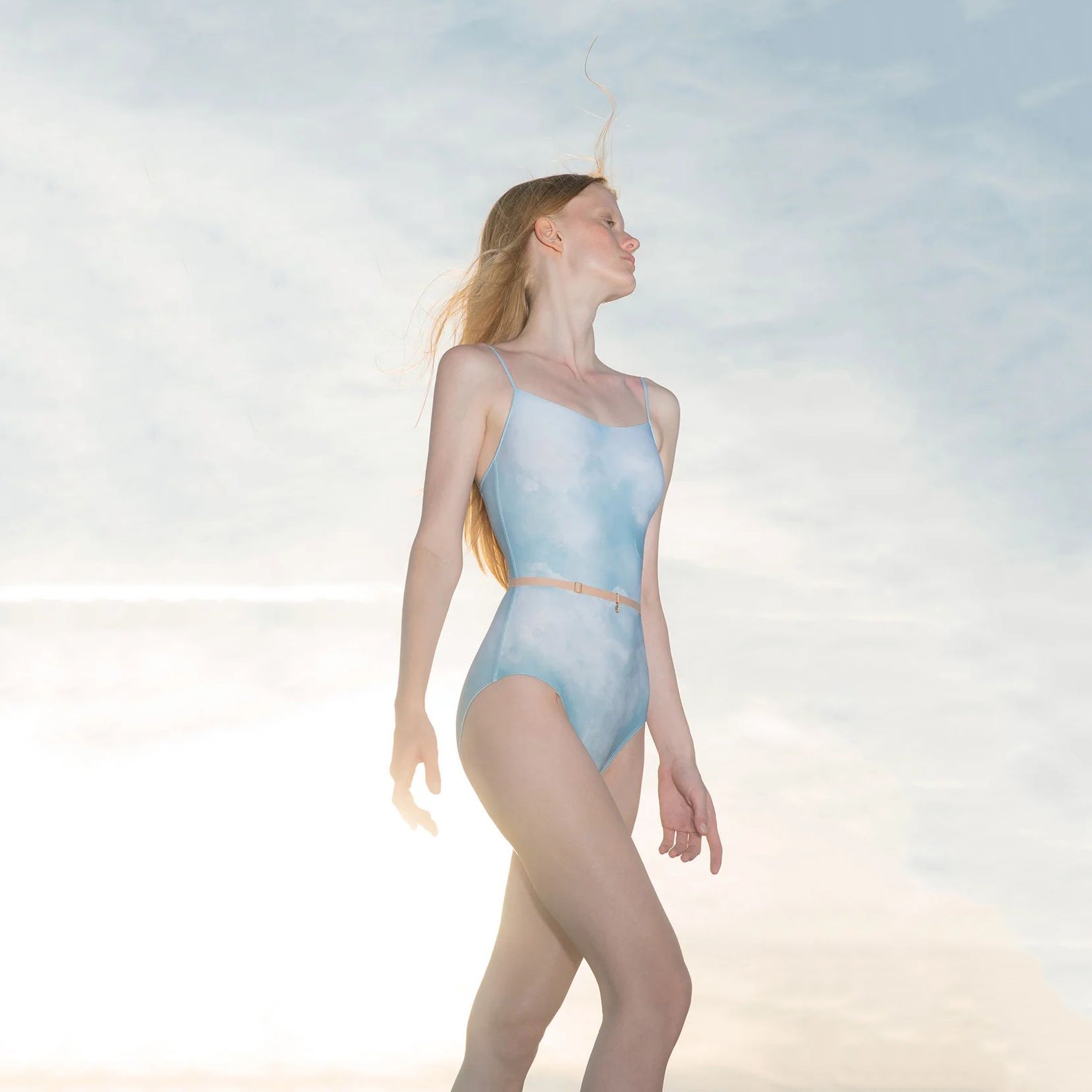 Women Sky Blue "JUNIOR CLOUDY" Ballet Onesies(181LE01VL/sky blue)