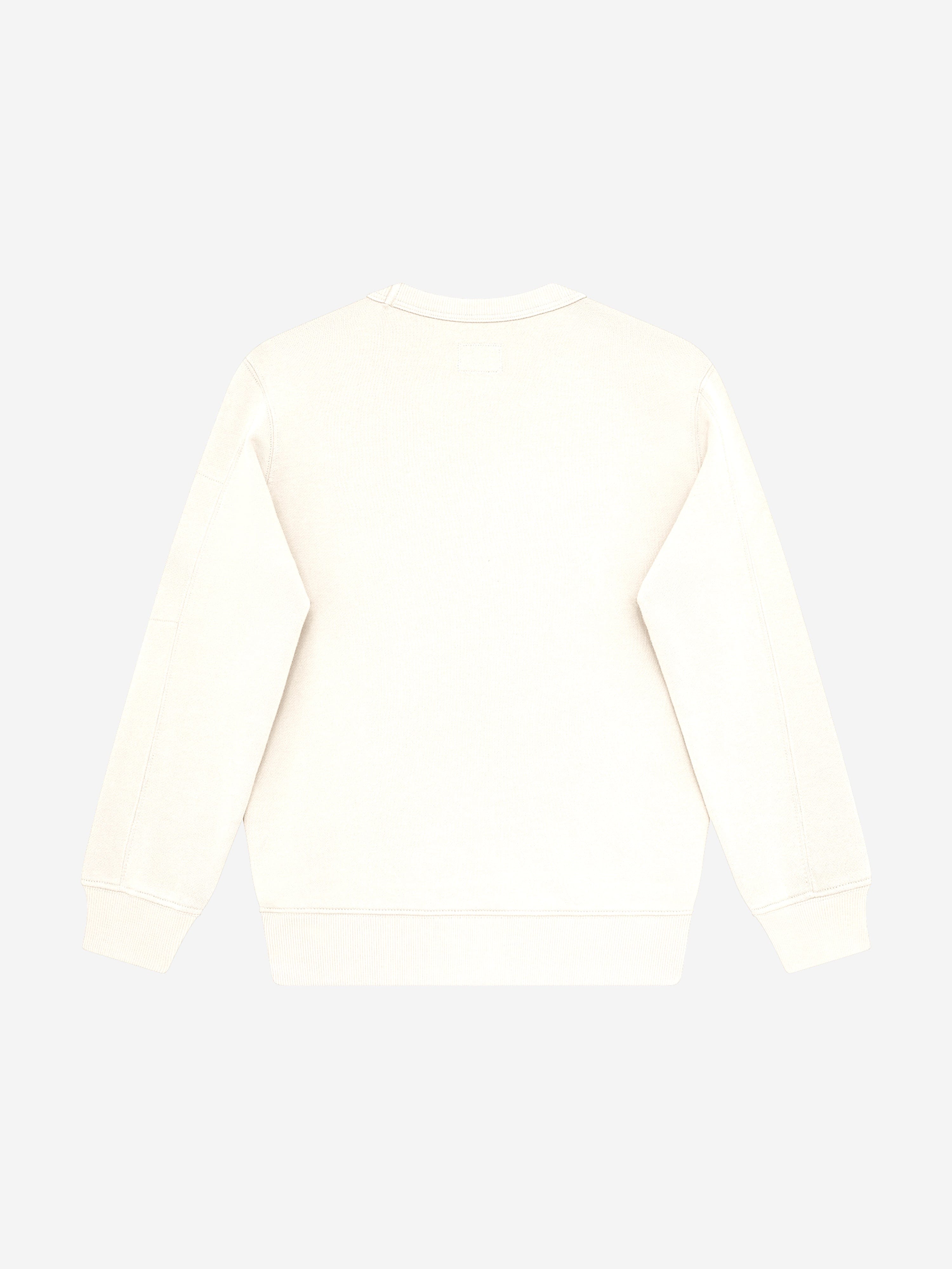 C.P. Company Boys Logo Sweatshirt in Ivory