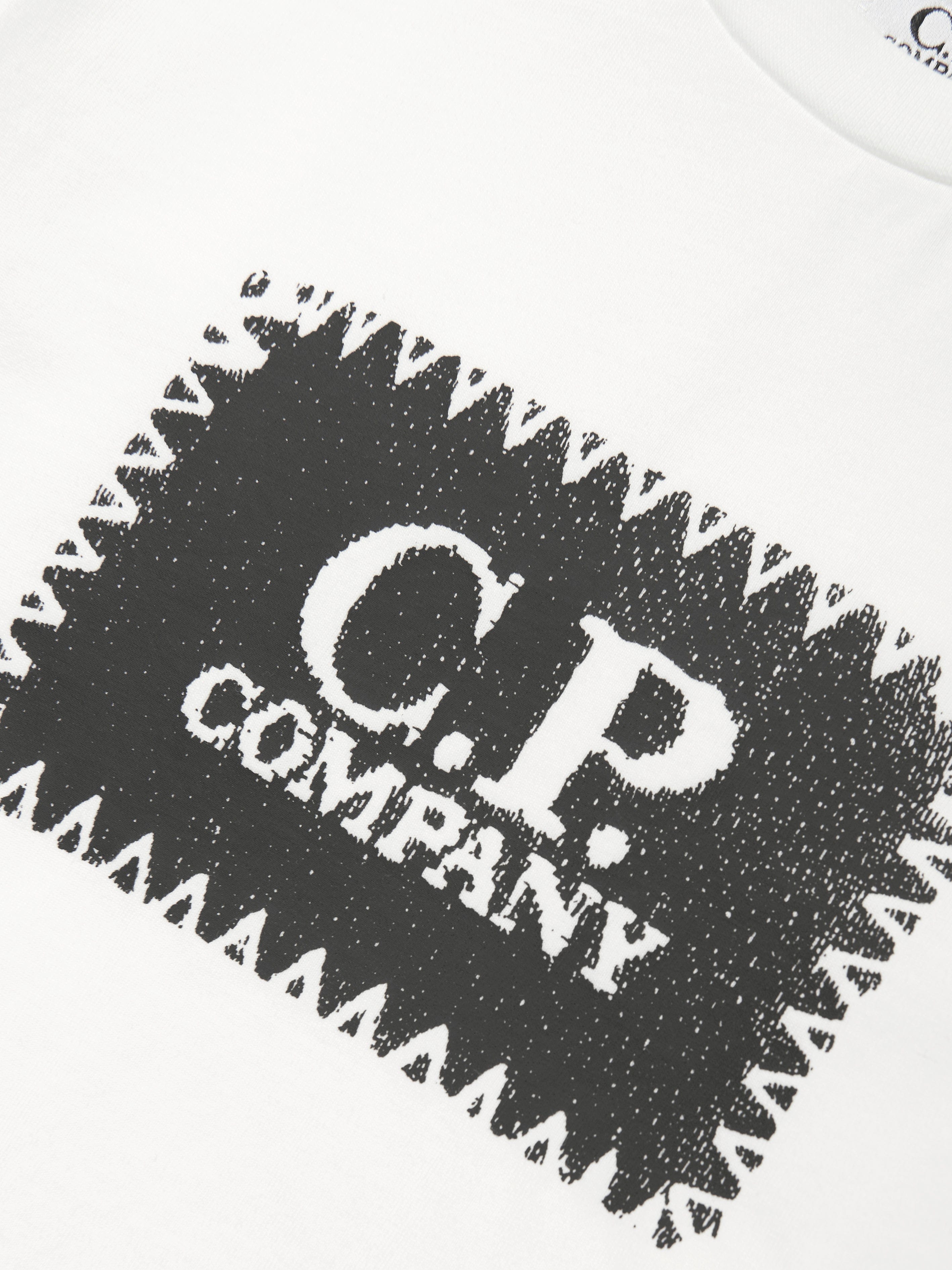 C.P. Company Boys Logo T-Shirt in Ivory