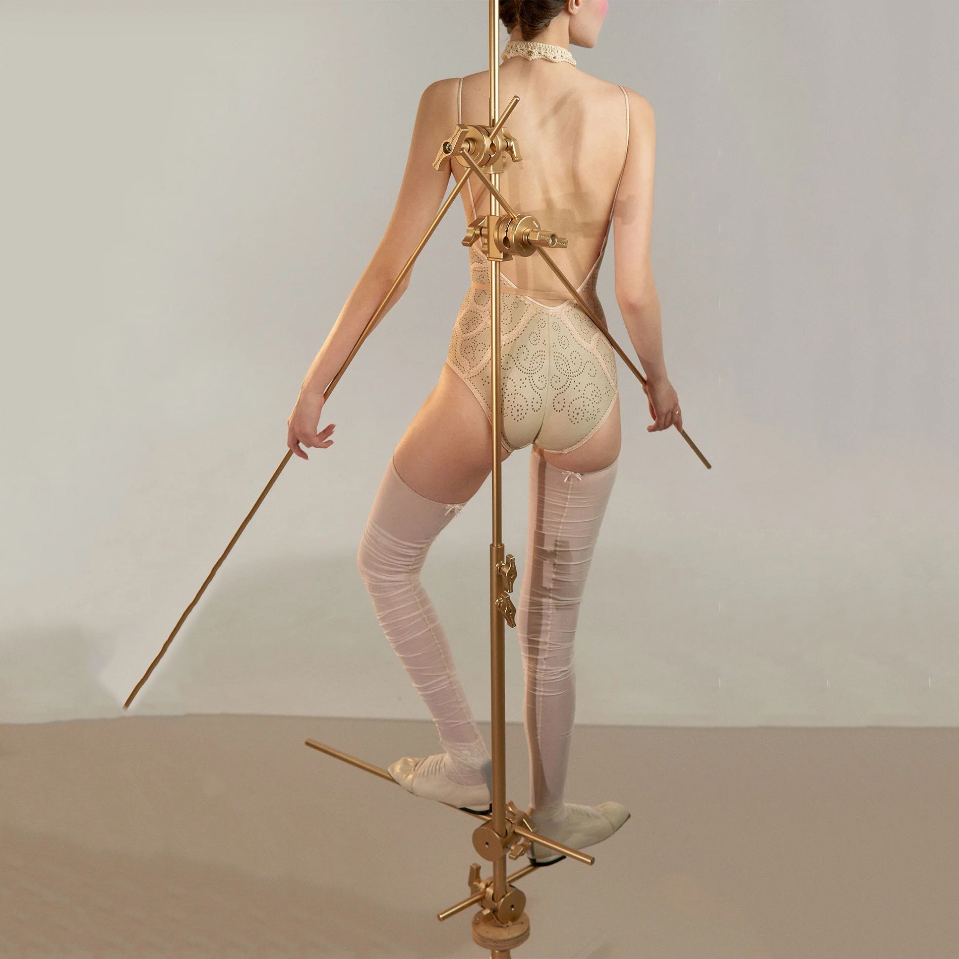 Women Green Tea"PUNCHED LEATHER"Ballet Onesies(251LE05VL/green tea)