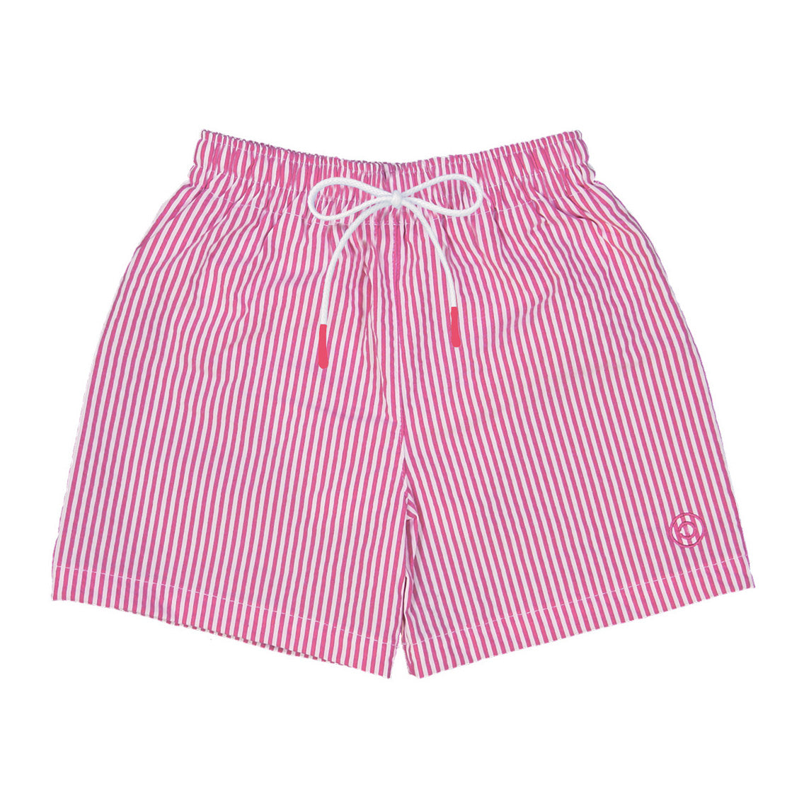 Boys Pink Stripes Swim Shorts