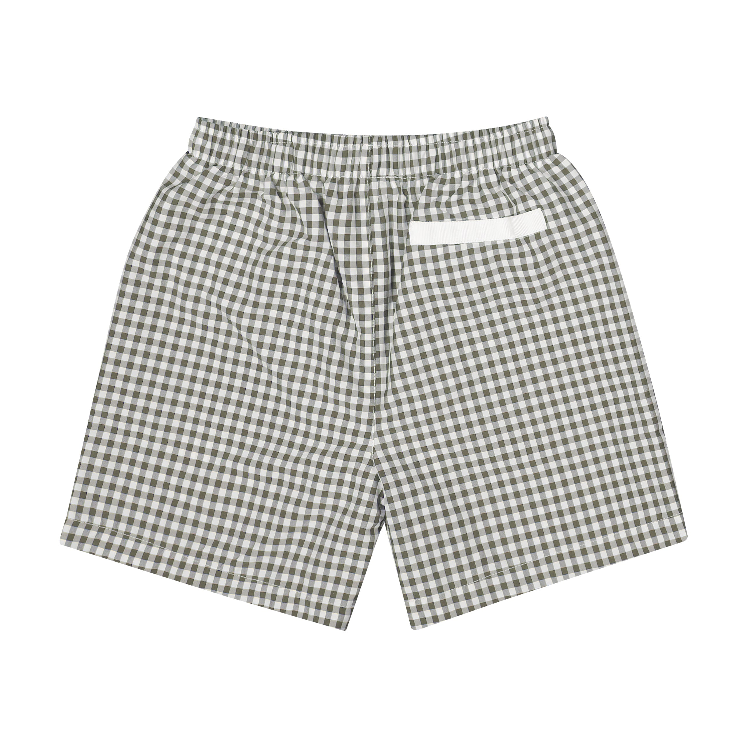 Boys Grey Check Swim Shorts