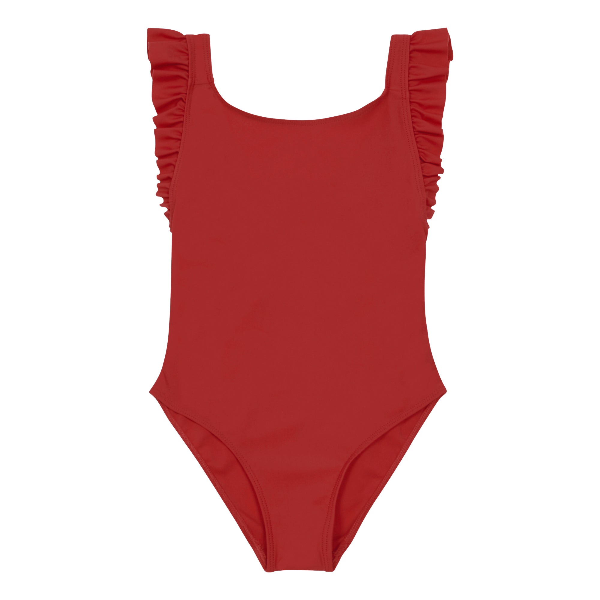 Girls Wine Red Swimsuit
